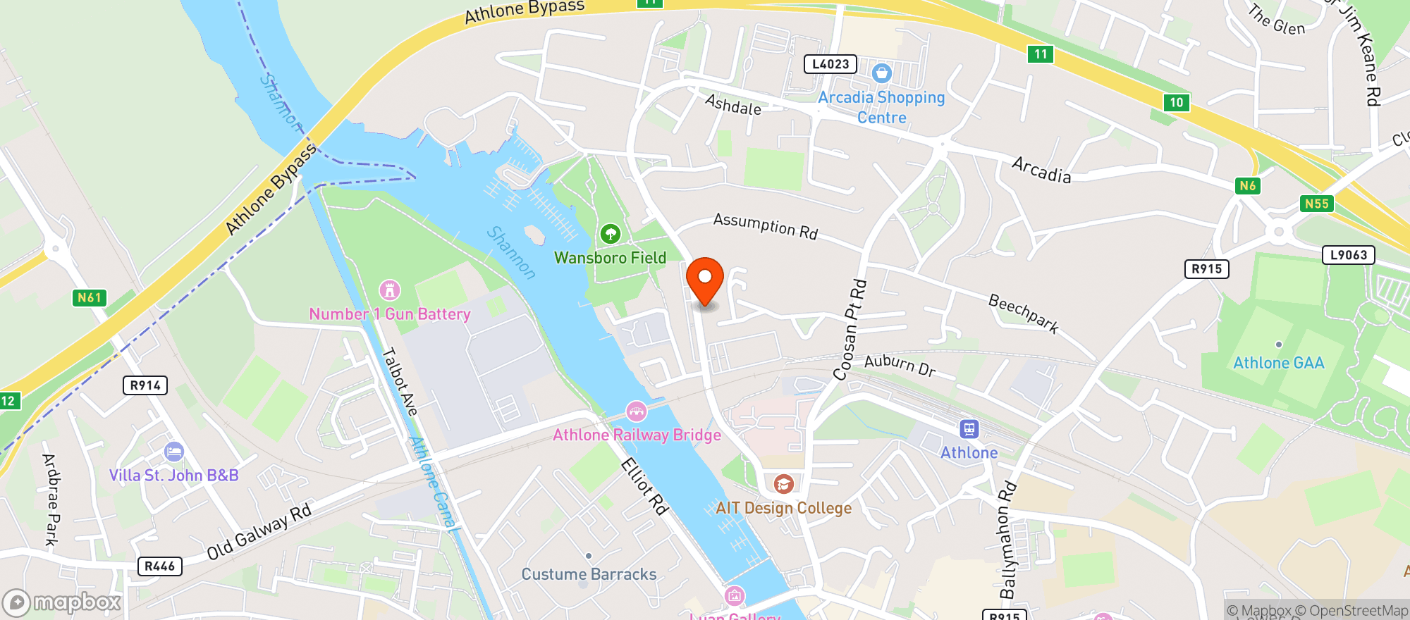 Map showing Dunnes Stores