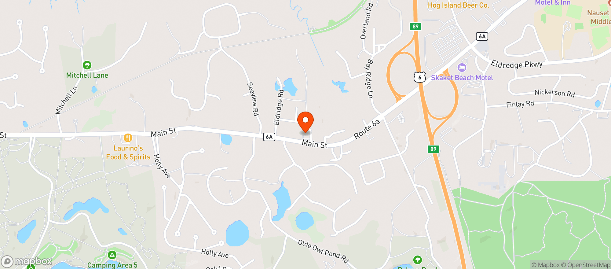 Map showing THE HAVEN CENTER - BREWSTER