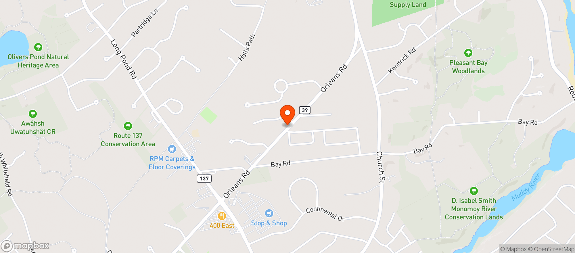 Map showing STOP & SHOP