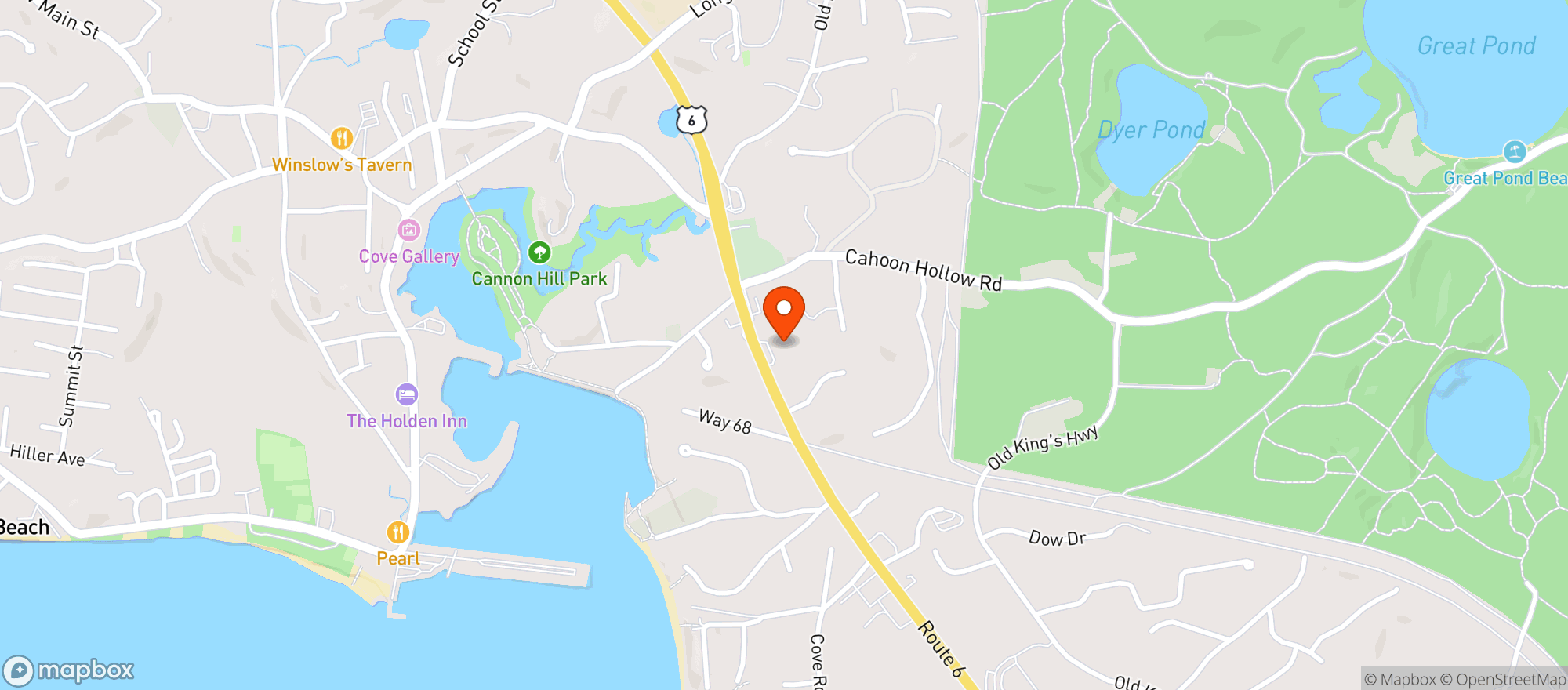 Map showing Wellfleet Wine & Spirits