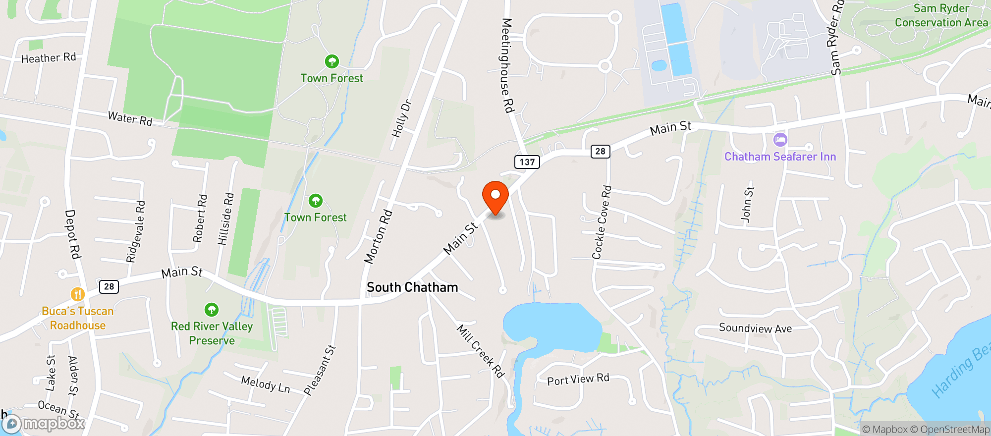 Map showing South Chatham Liquors
