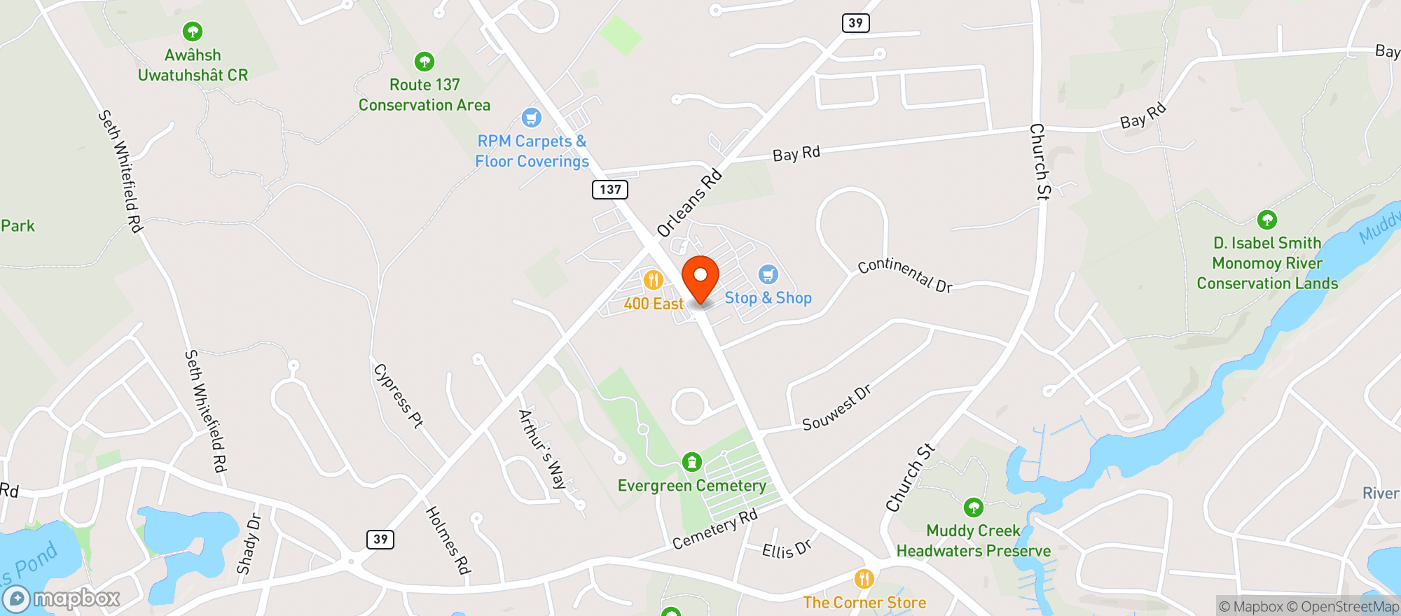 Map showing Stop & Shop - 0475 - Harwich
