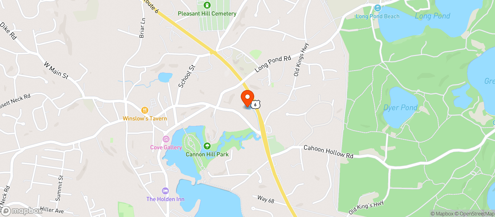 Map showing Wicked Oyster