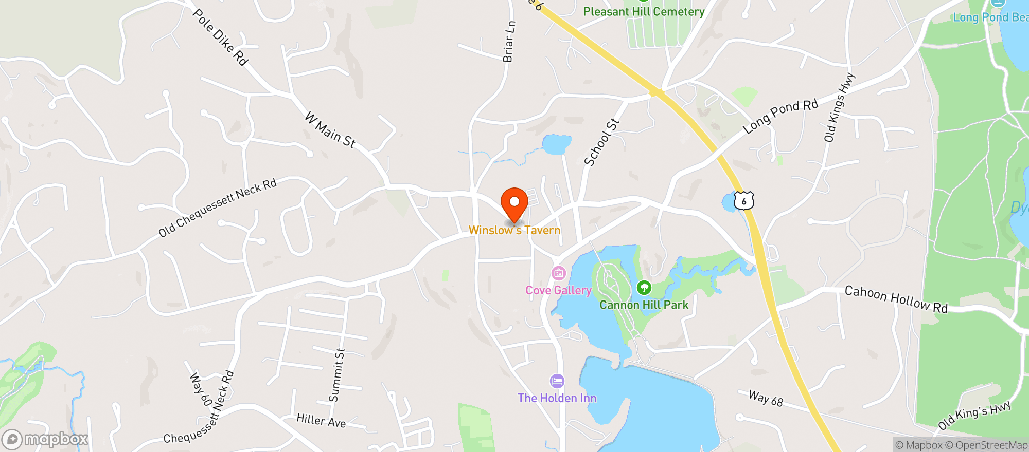 Map showing Wellfleet Spirits Shoppe Inc