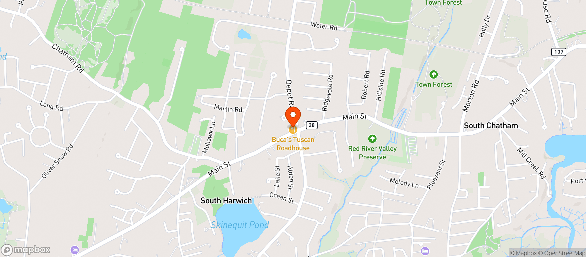 Map showing Buca's Tuscan Roadhouse