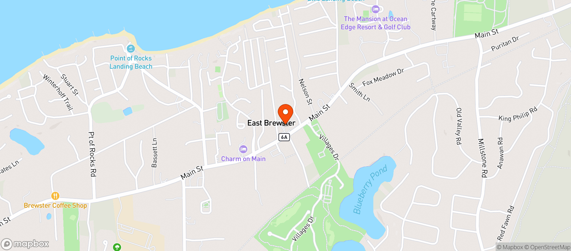 Map showing brewster wine and spirits