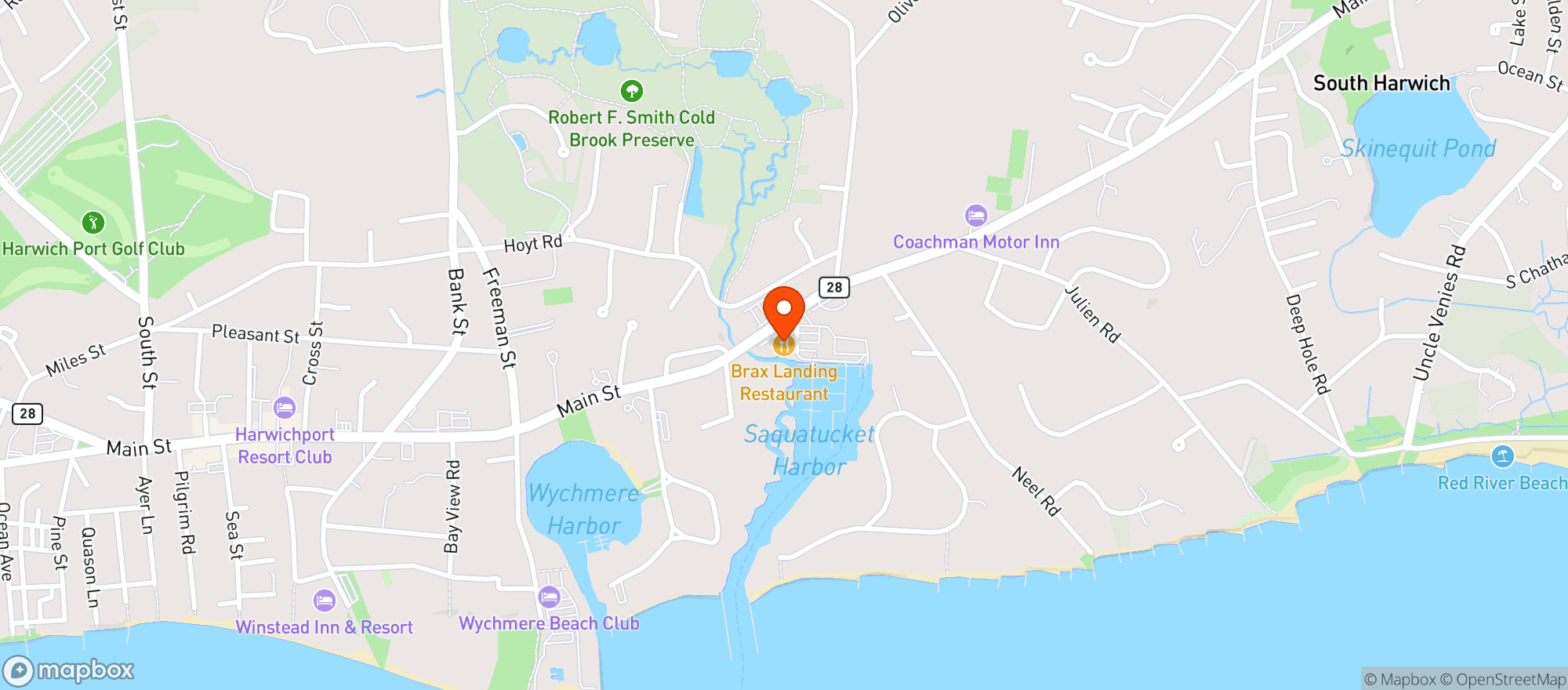 Map showing Brax Landing