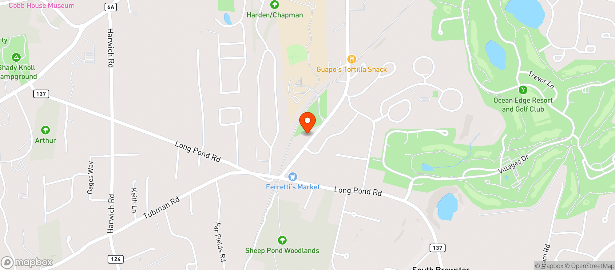 Map showing Brewster Bike