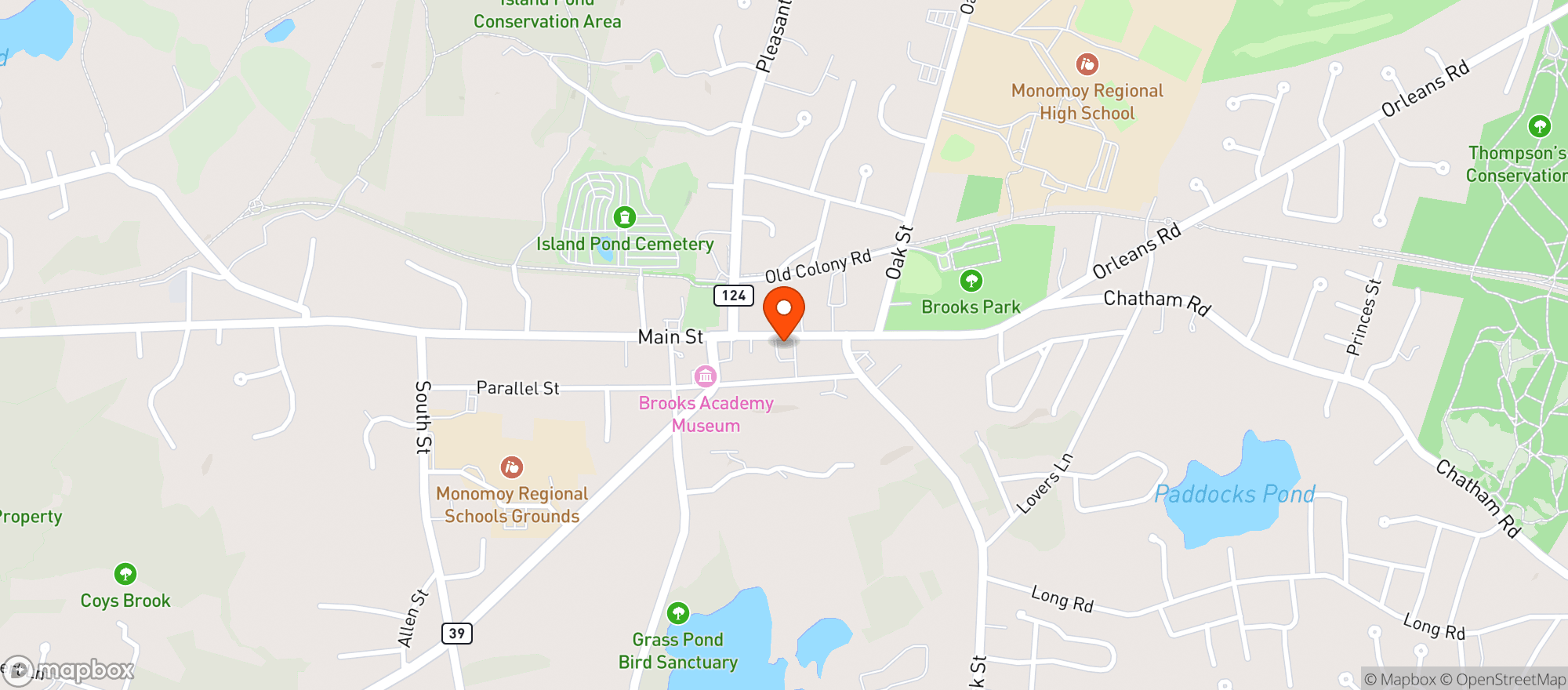 Map showing Harwich Main St. Market
