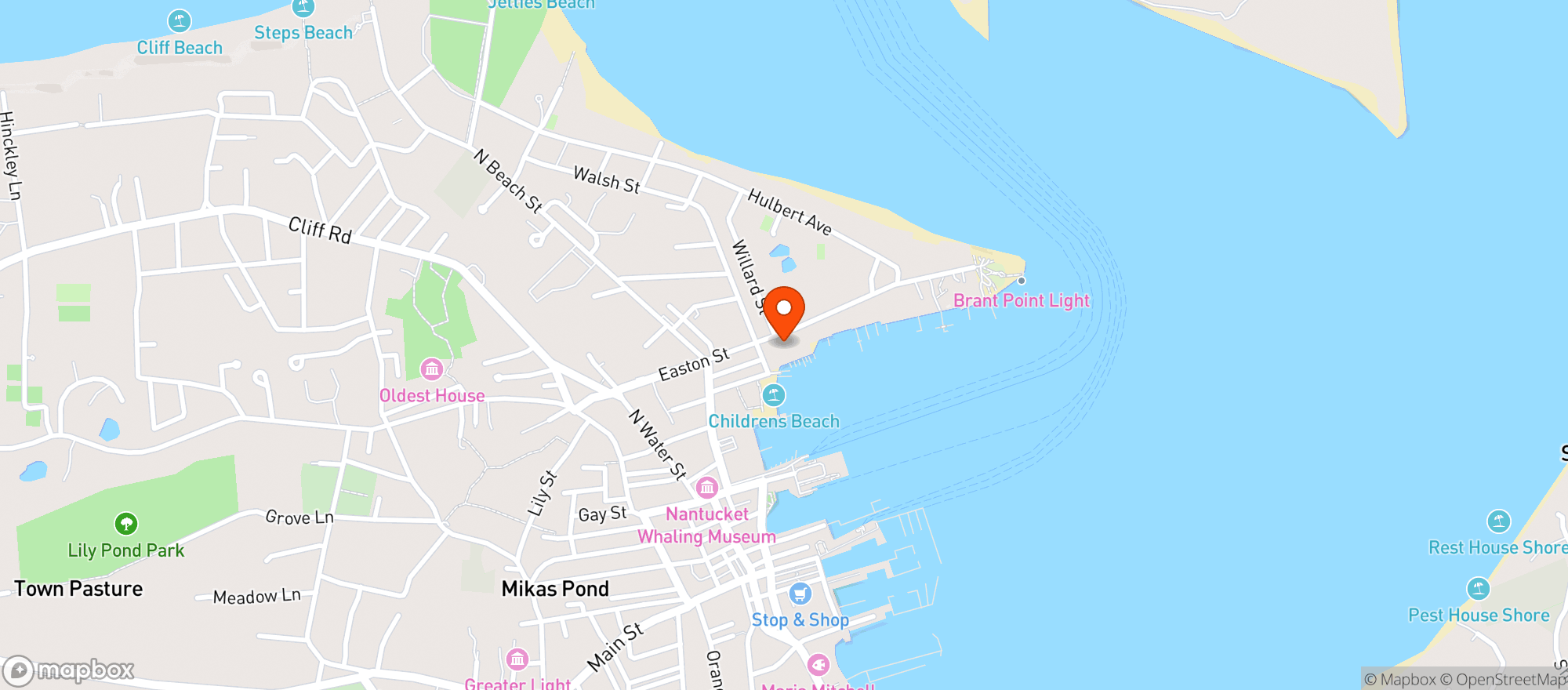 Map showing White Elephant Hotel