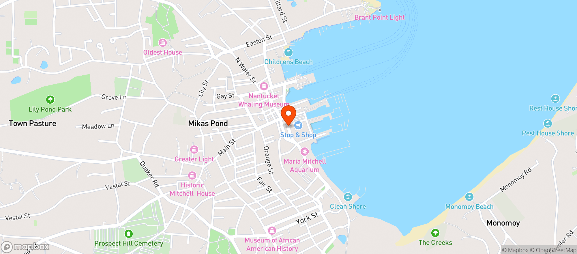 Map showing Stop & Shop