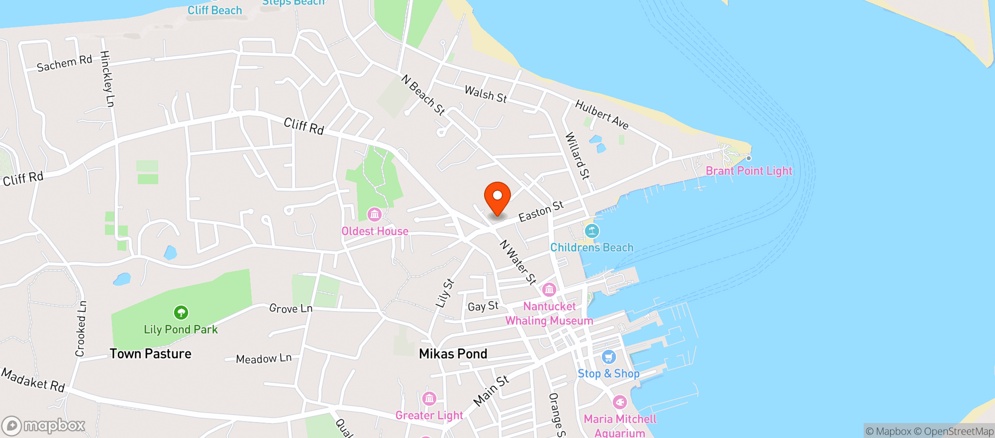 Map showing Breeze Restaurant