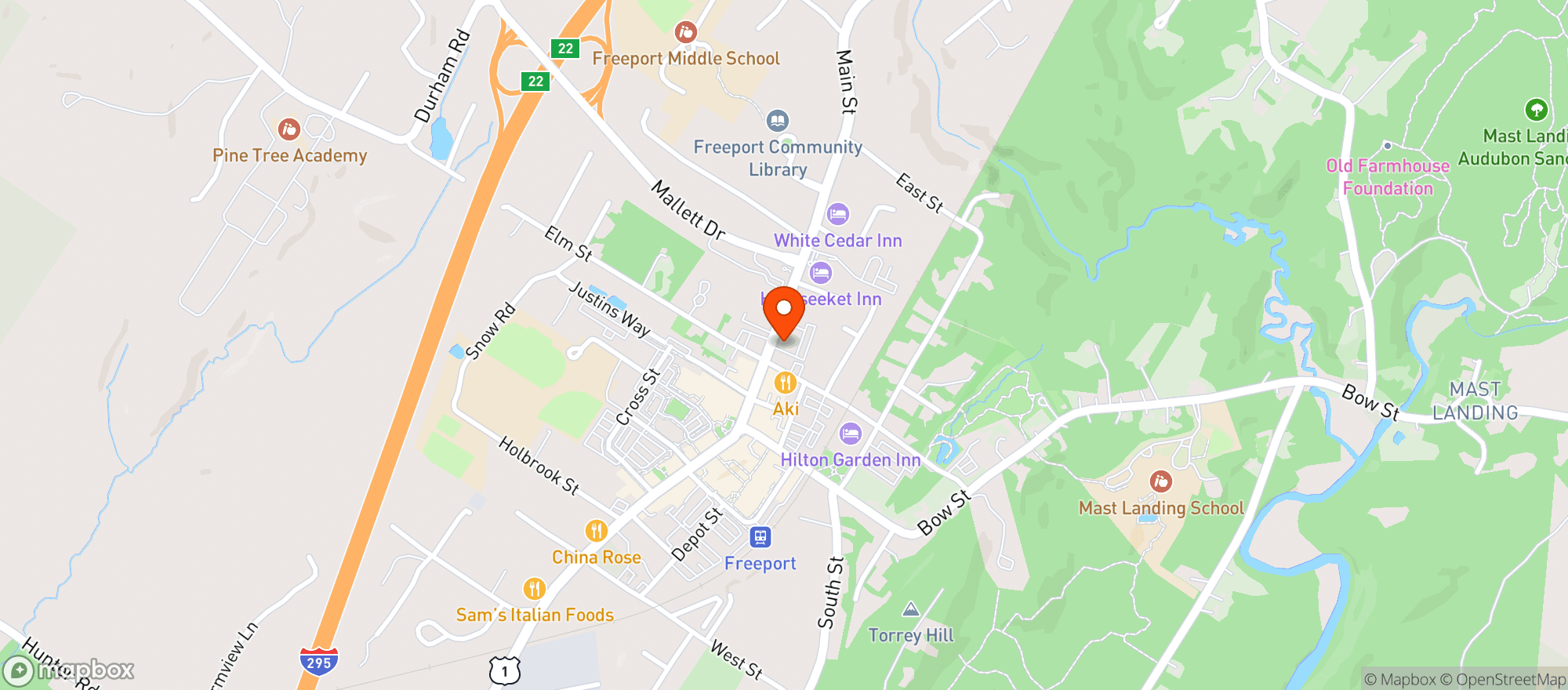 Map showing Tuscan Brick Oven Bistro
