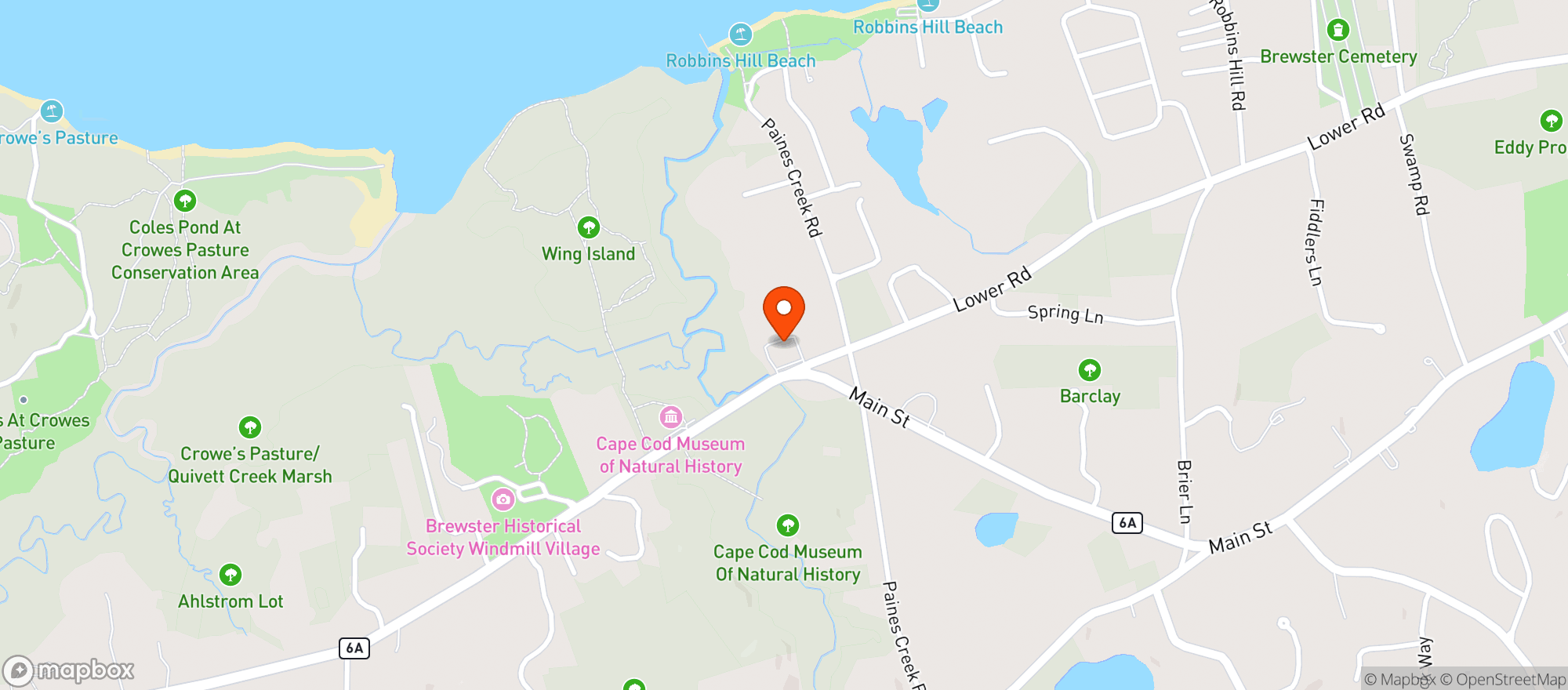 Map showing Lukes Super Liquors Brewster