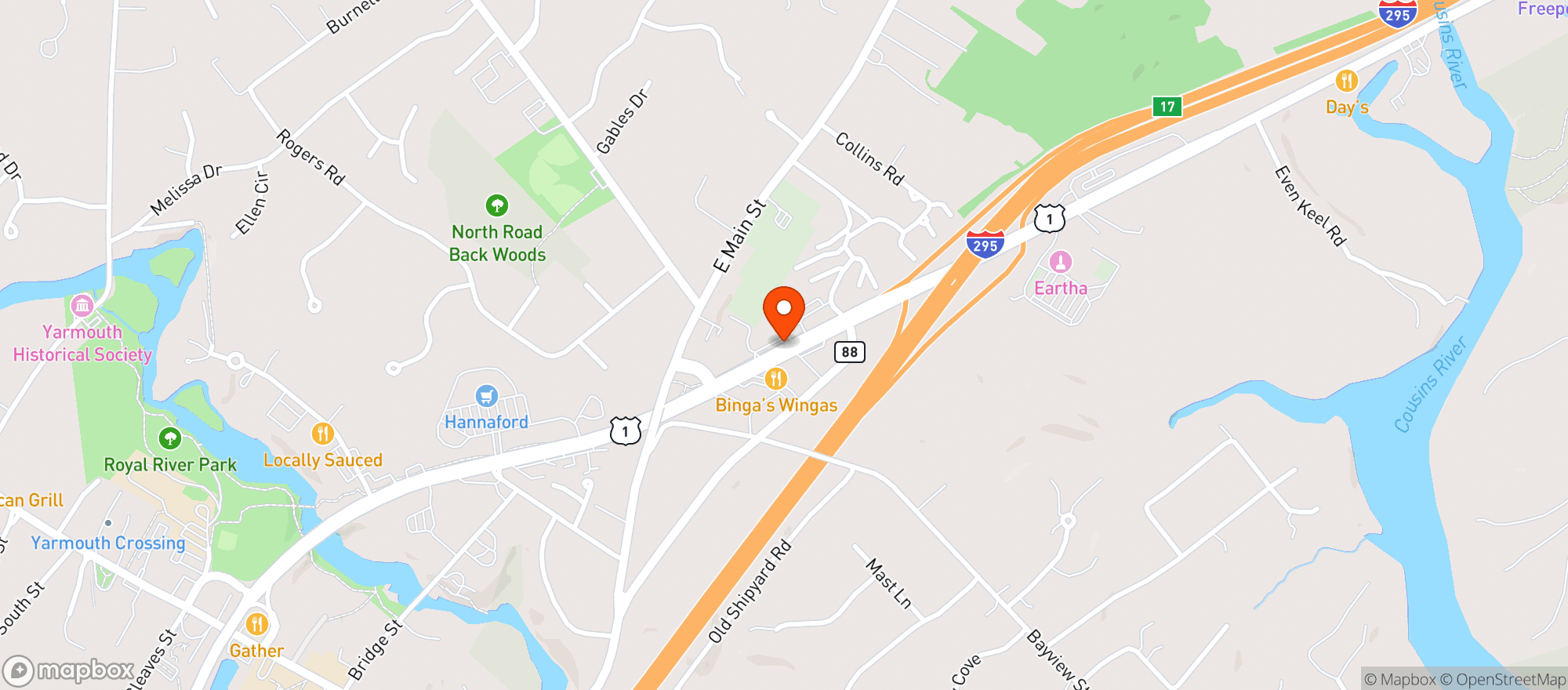 Map showing BIG APPLE / YARMOUTH
