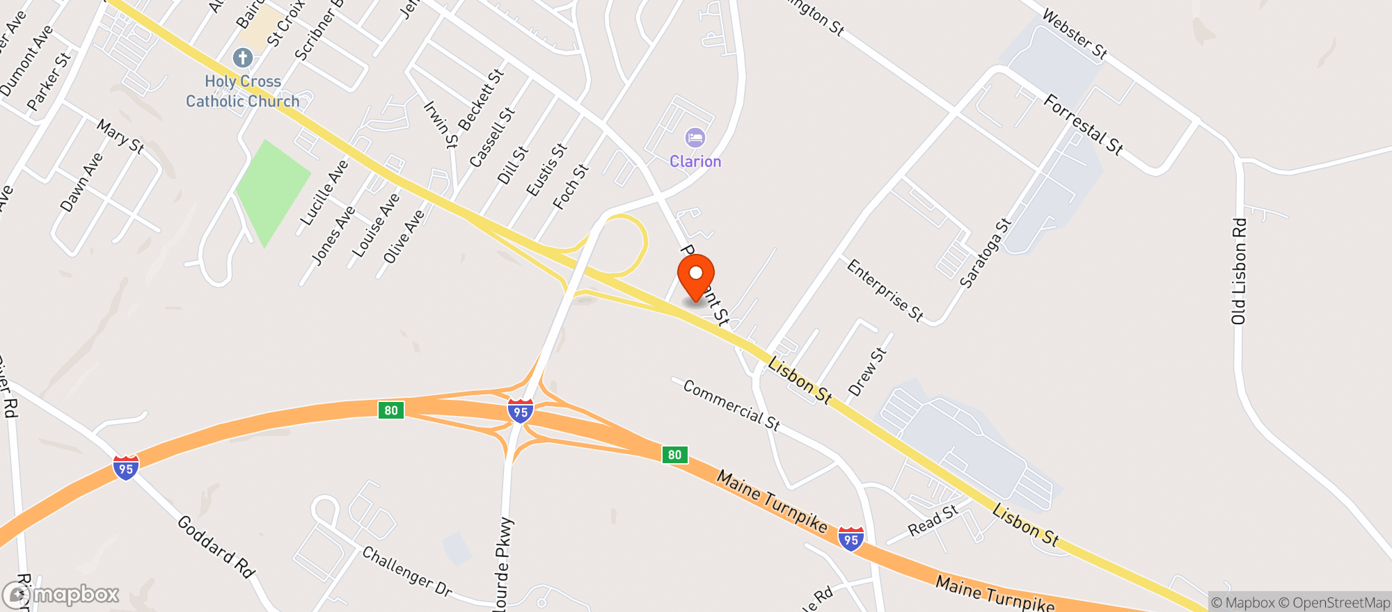 Map showing Lighthouse Discount Beverage