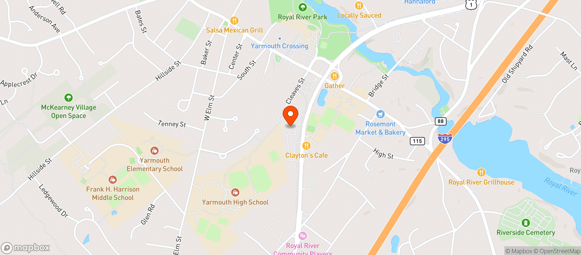 Map showing Walgreens #19423