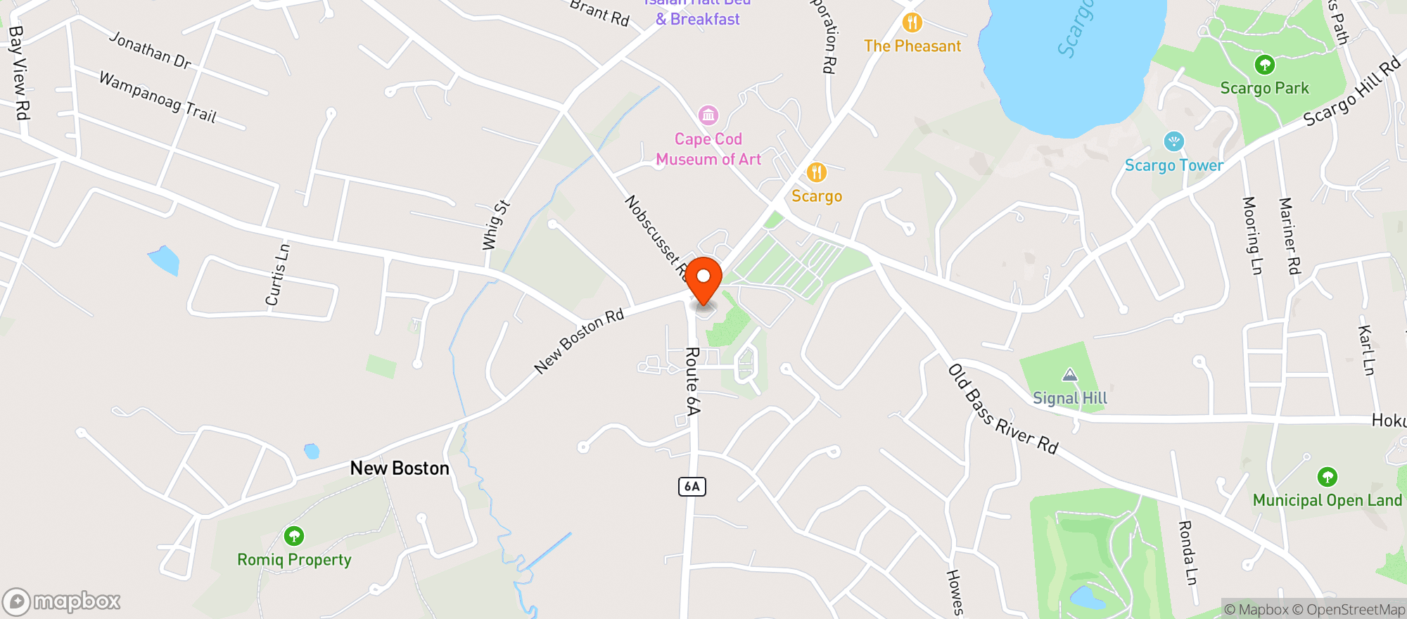 Map showing Dennis Public Market