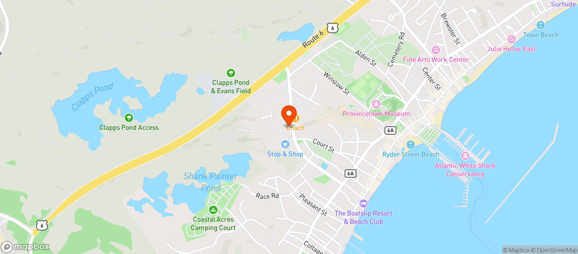 Map showing Pennies Liquors