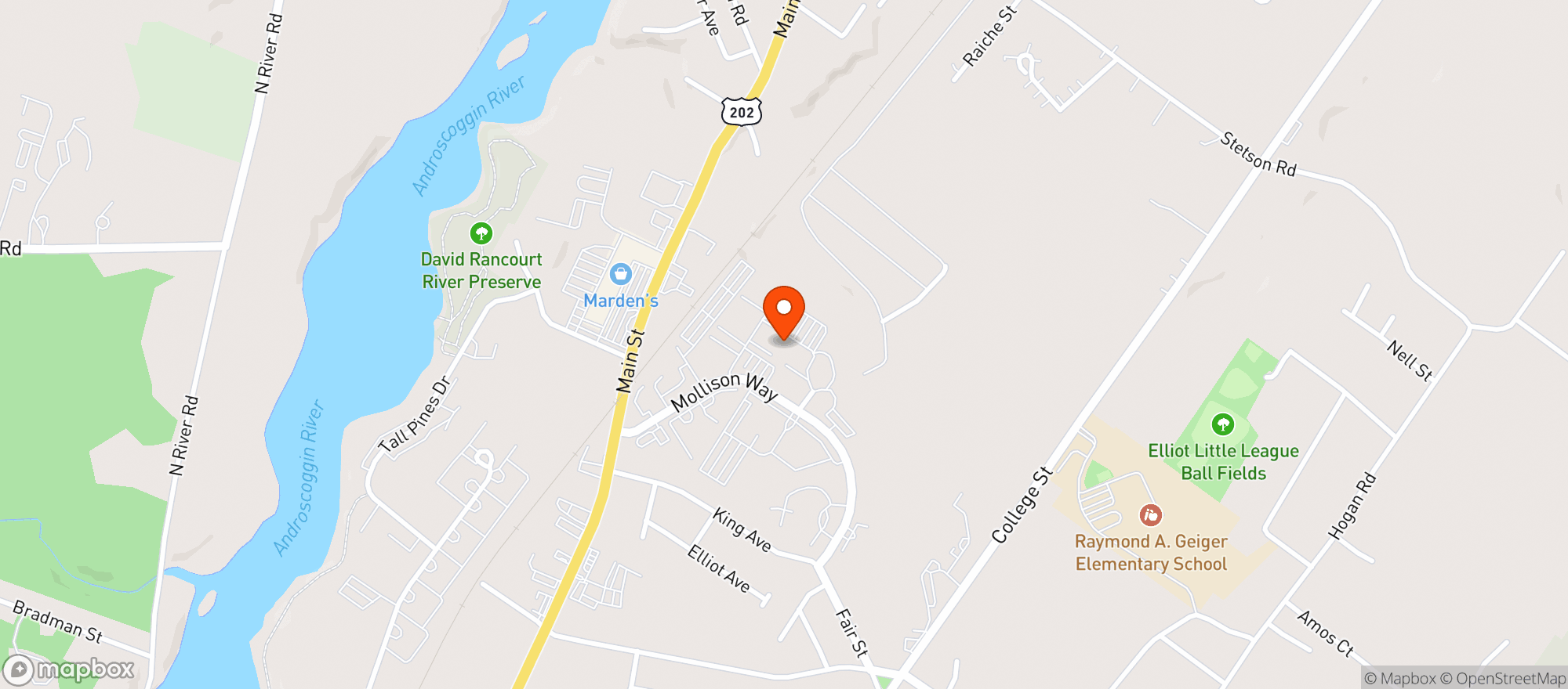 Map showing Just In Time Recreation