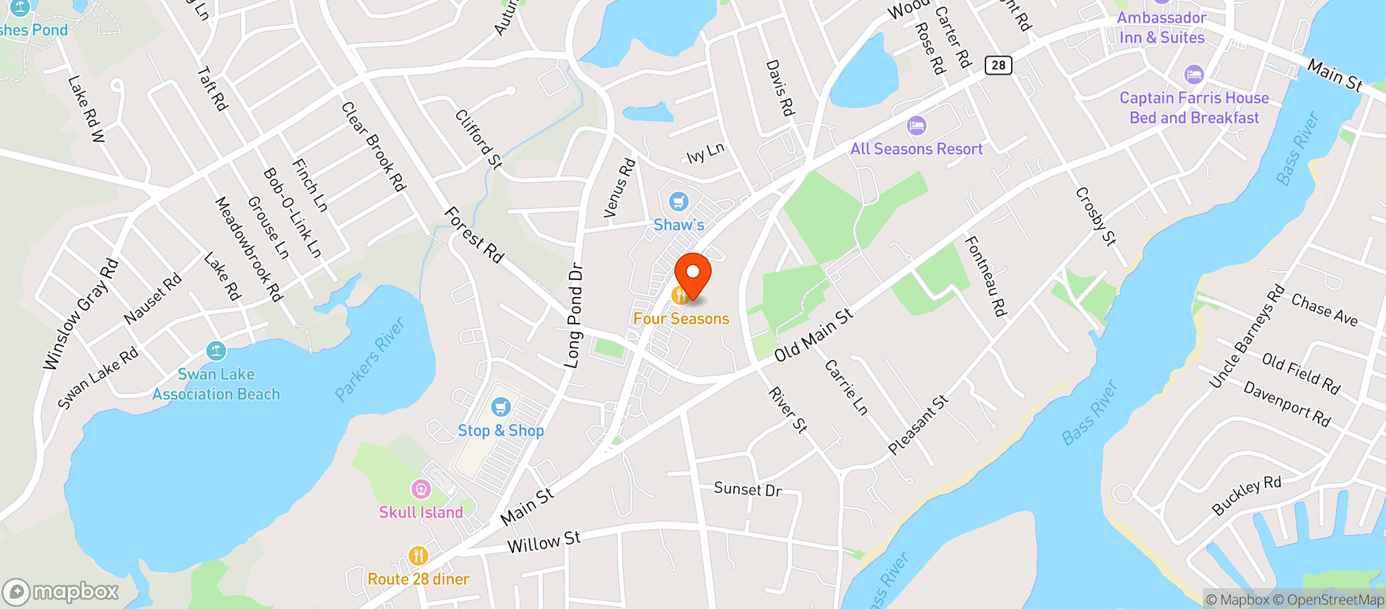 Map showing Daggetts Liquors