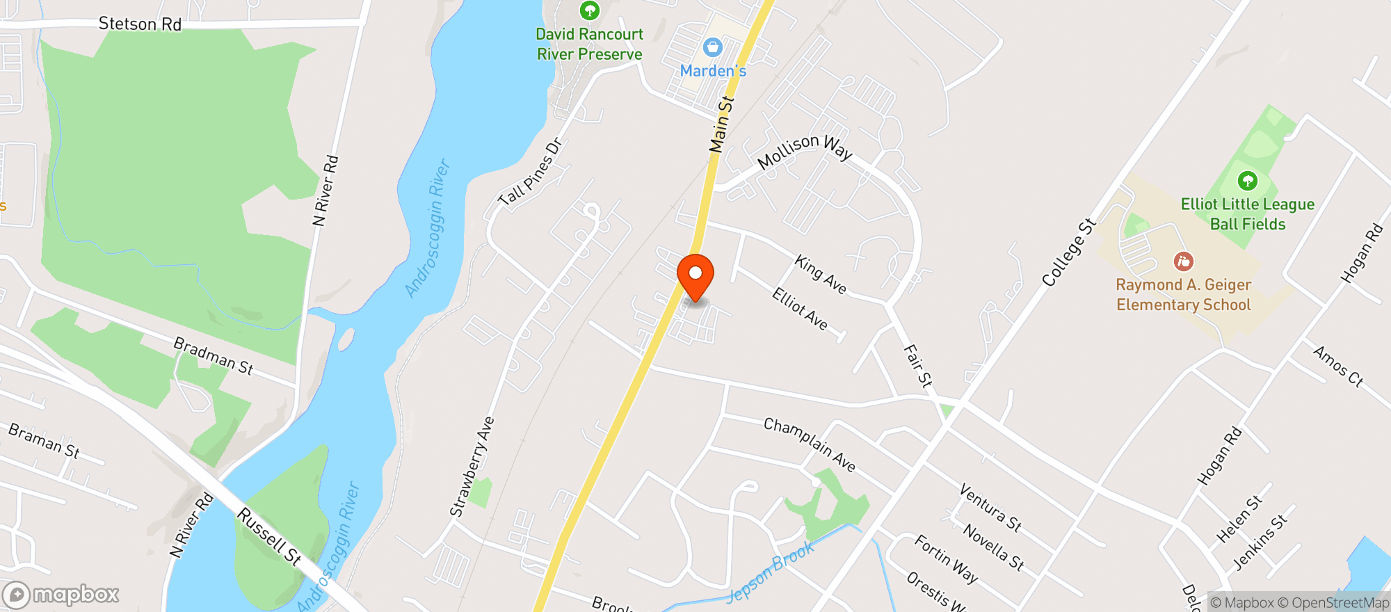 Map showing Cumberland Farms