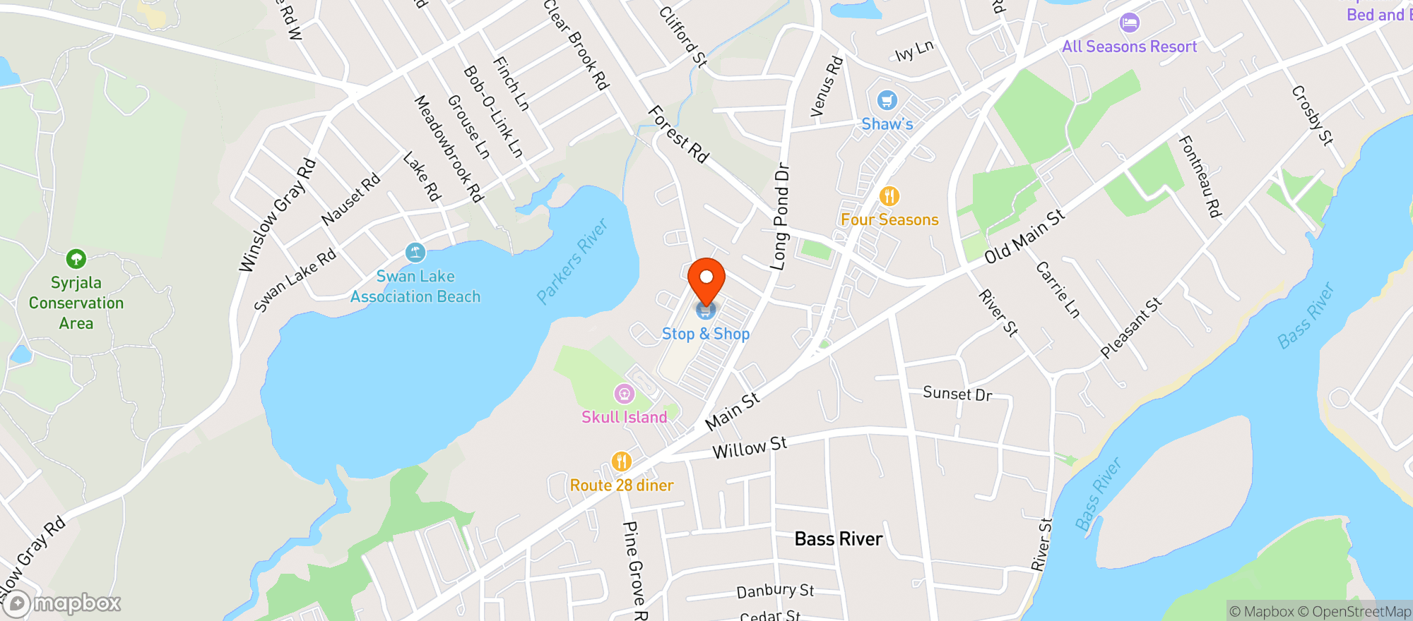 Map showing Stop & Shop - 0022 - Yarmouth