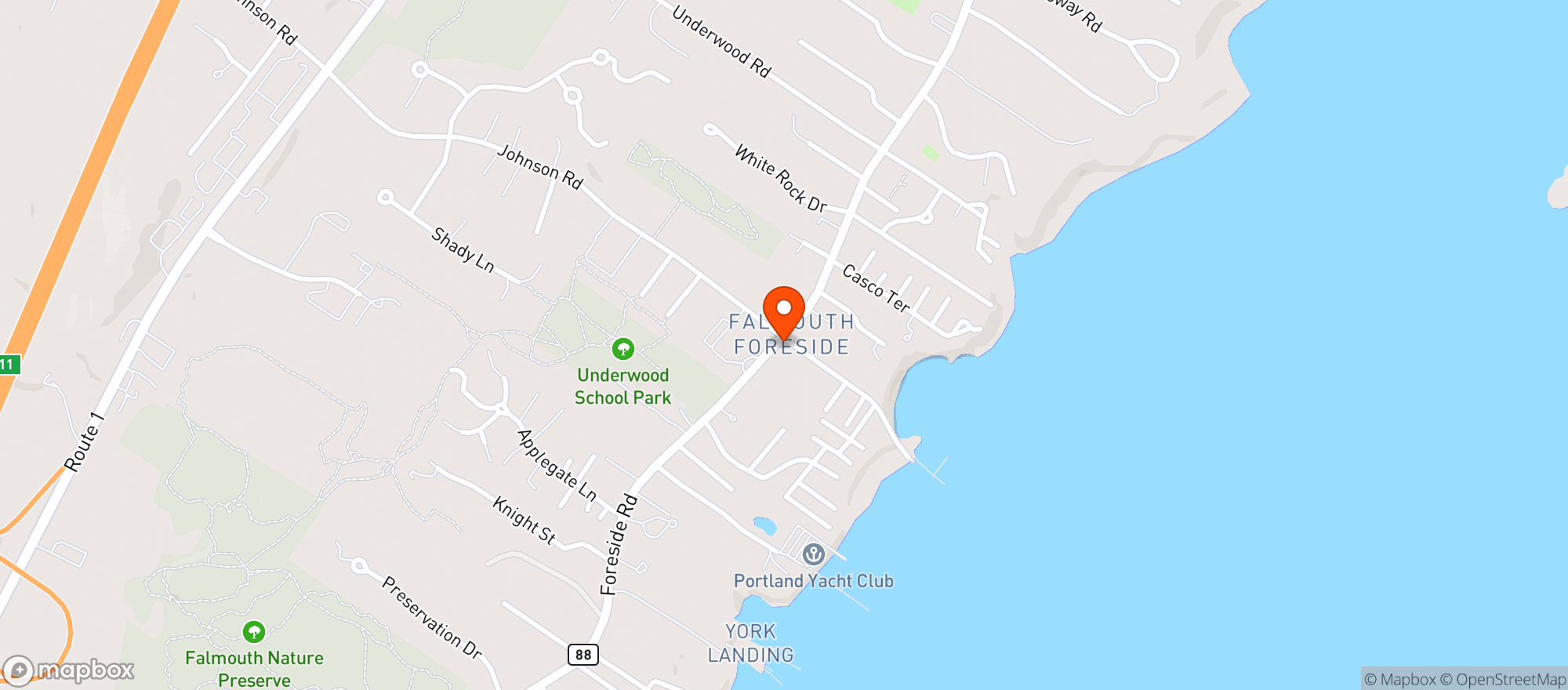 Map showing Town Landing Market
