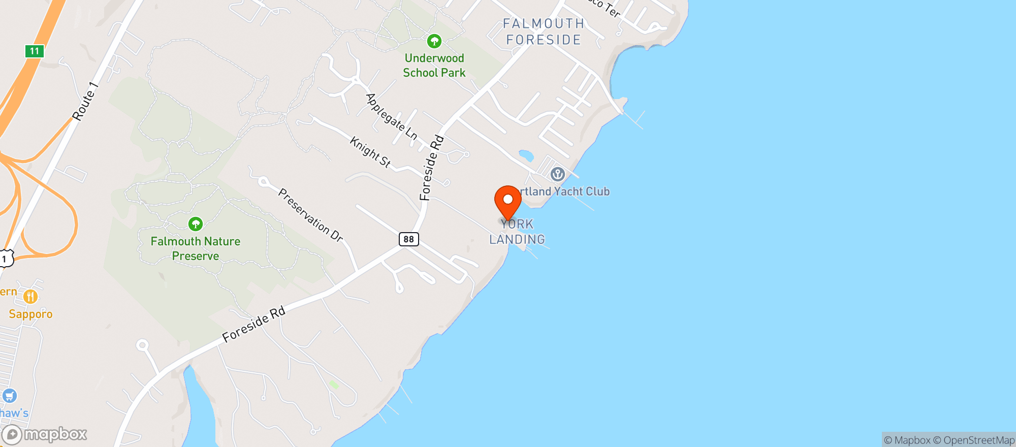Map showing Dock Side Grill