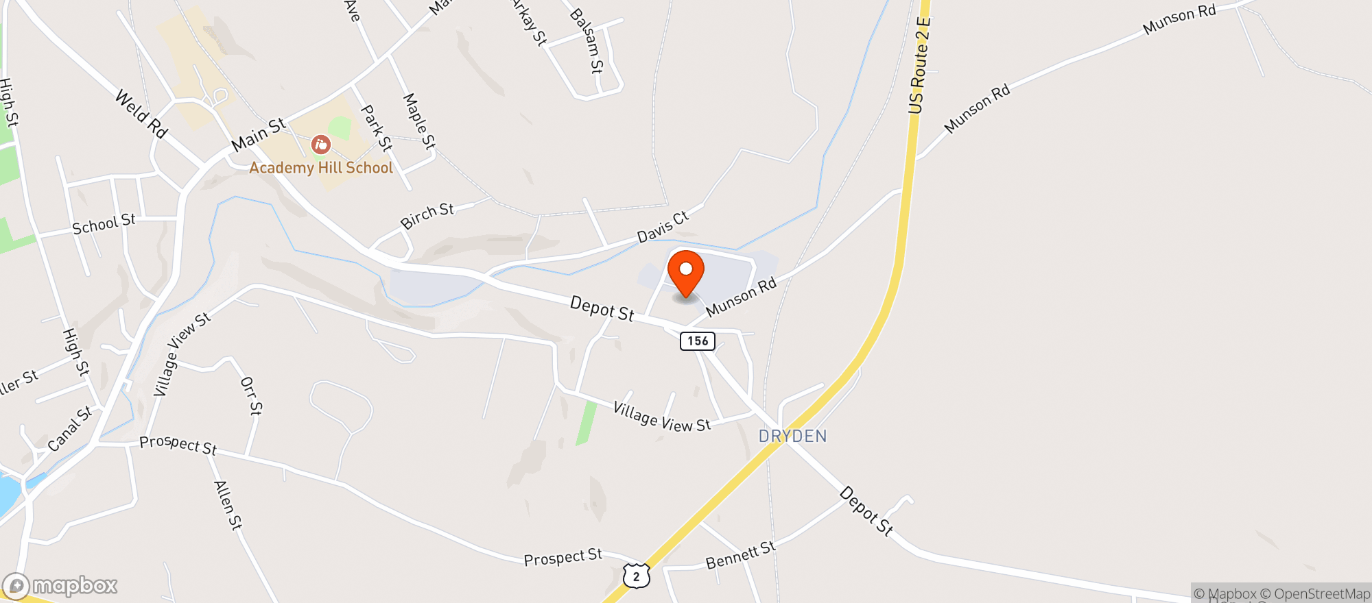 Map showing STEVE'S FAMILY MARKET