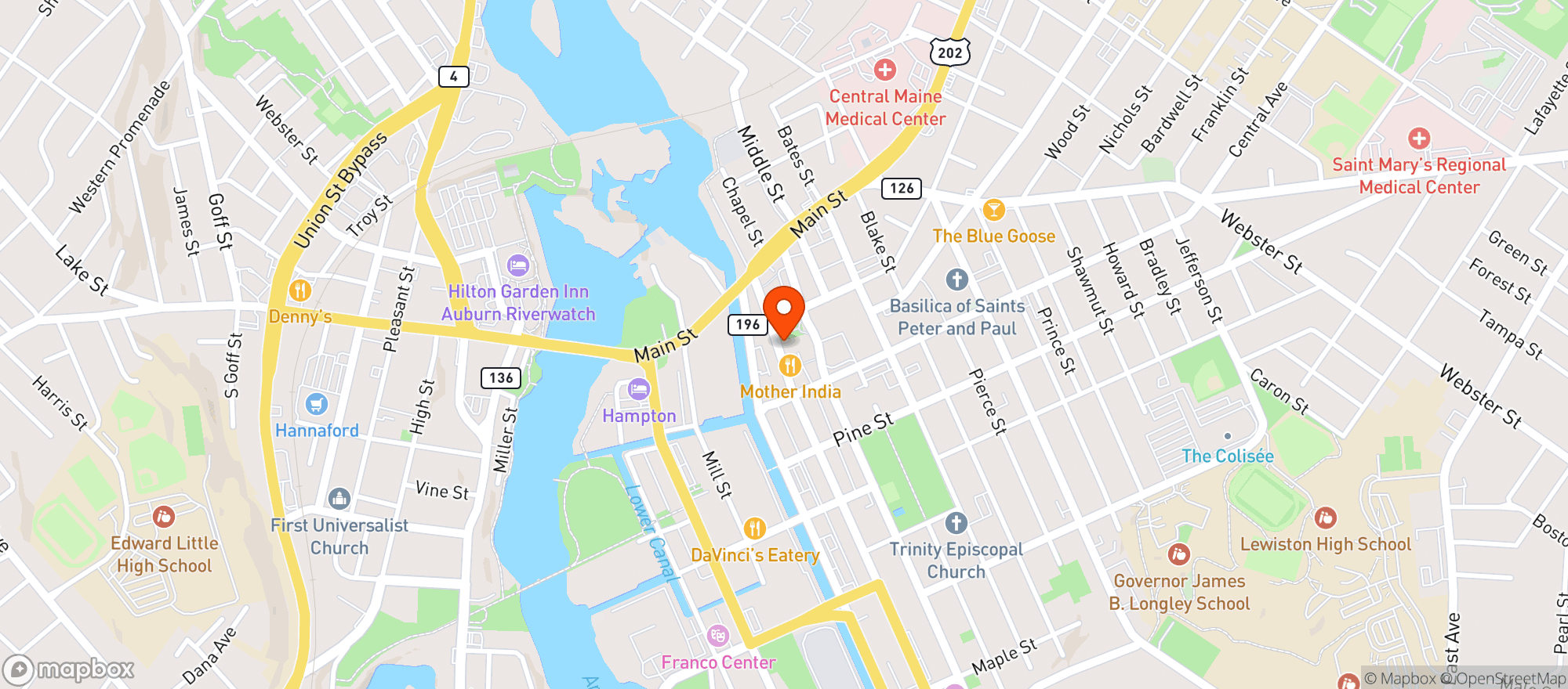 Map showing The Vault