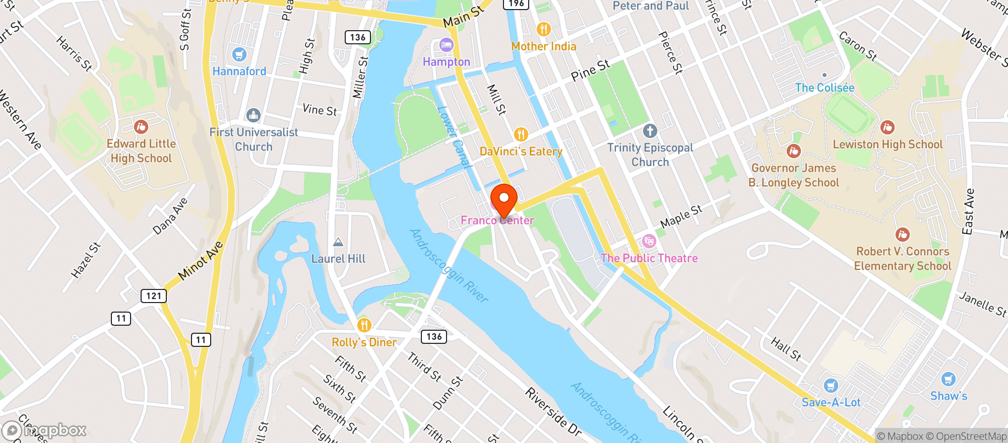 Map showing Passe Temps Club