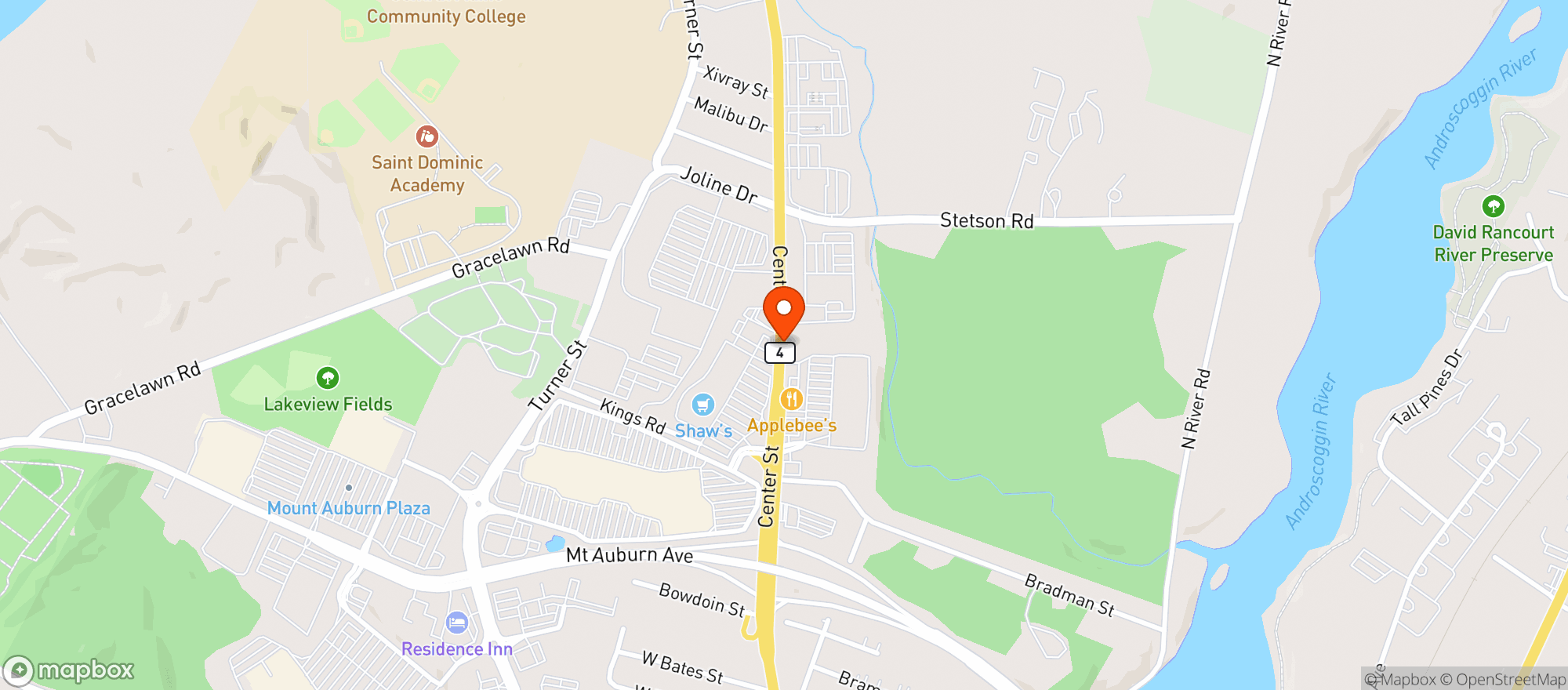 Map showing Target Store