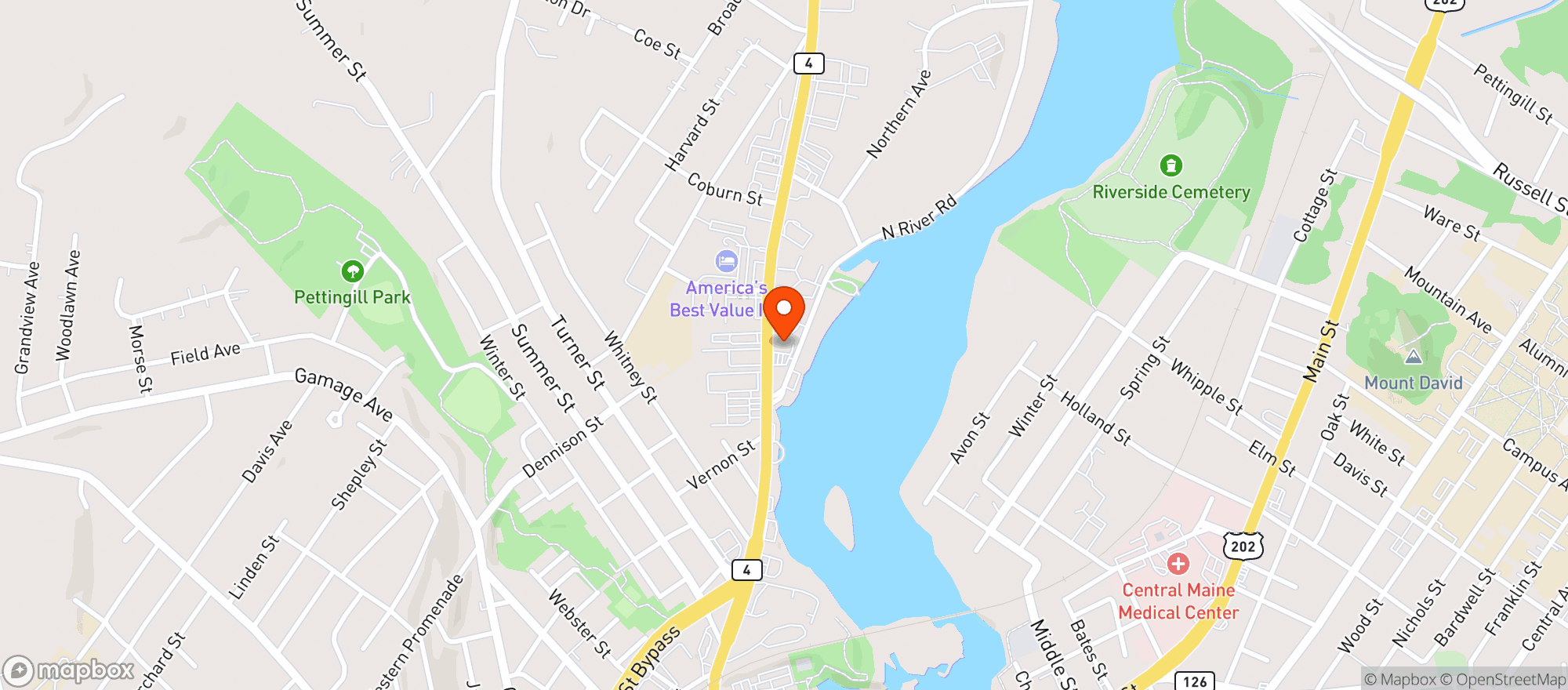 Map showing Cumberland Farms #5595