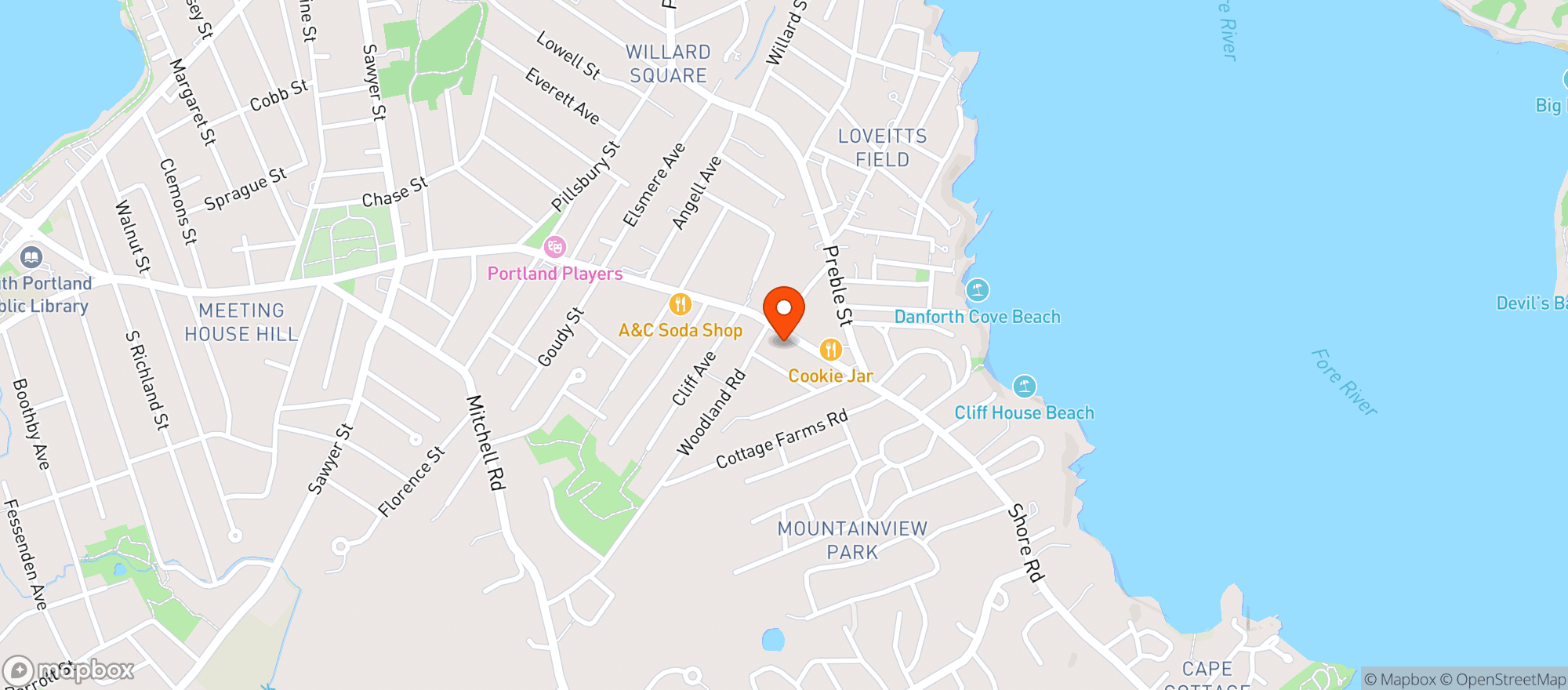 Map showing Rosemont Market And Bakery