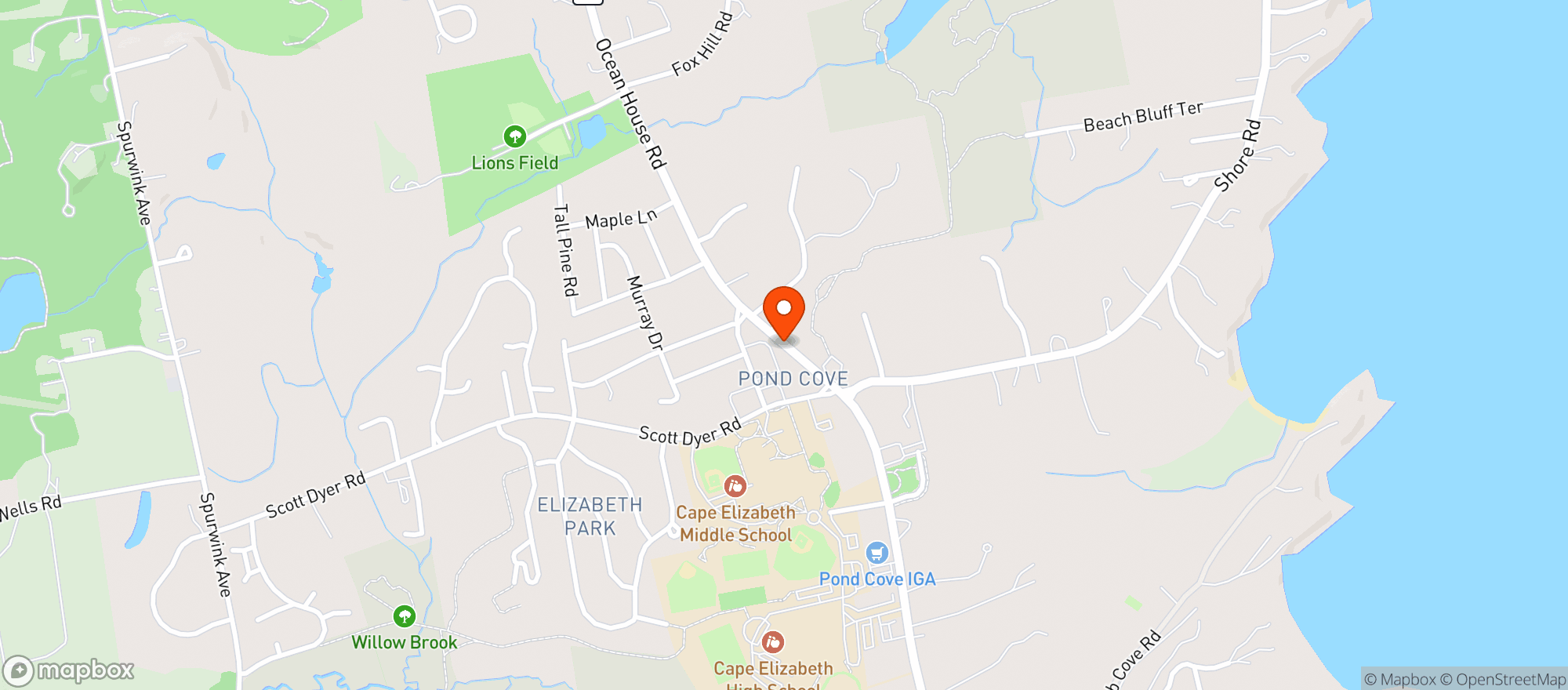 Map showing IGA (Pond Cove)