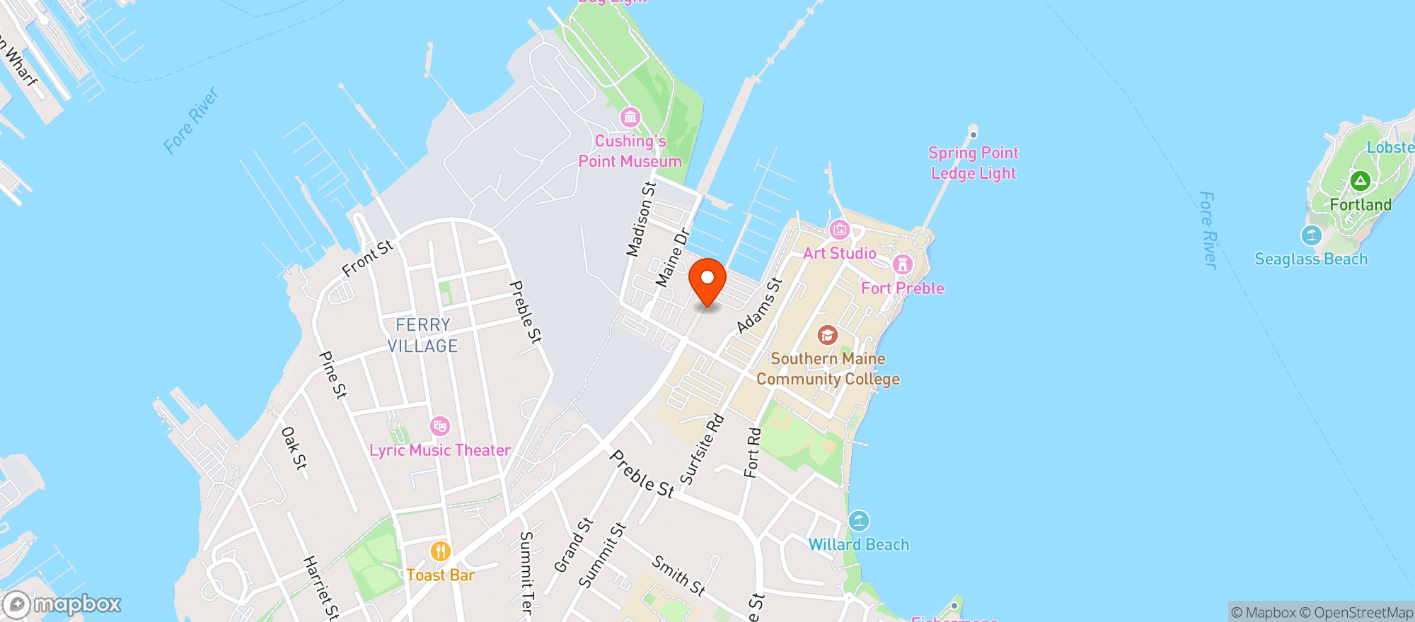 Map showing North 43 Bistro
