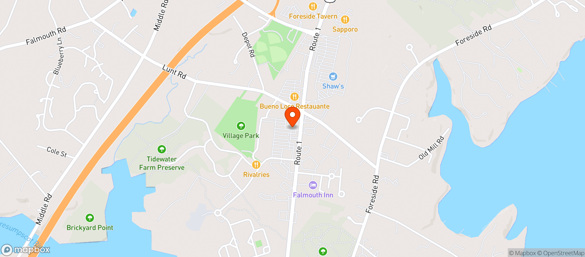 Map showing Walmart Store