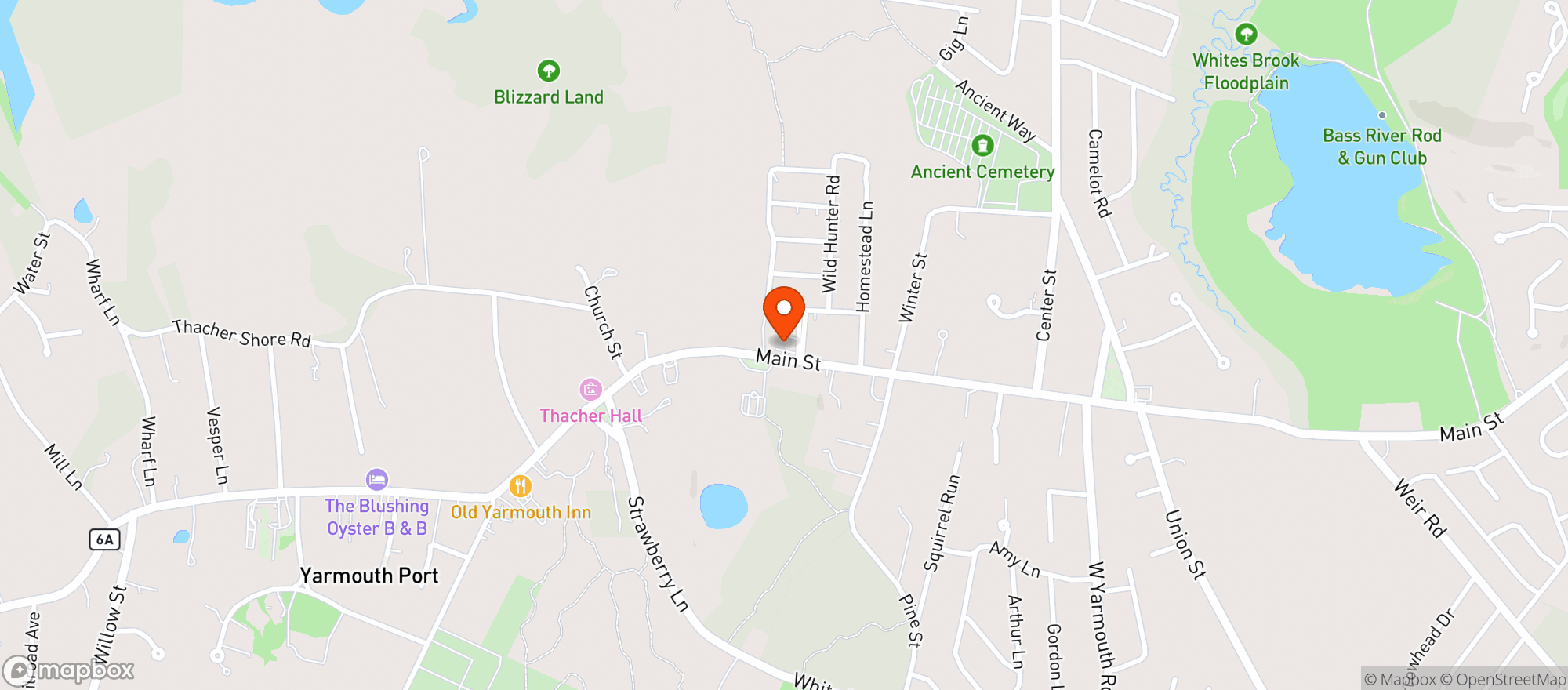 Map showing Yarmouth Village Store