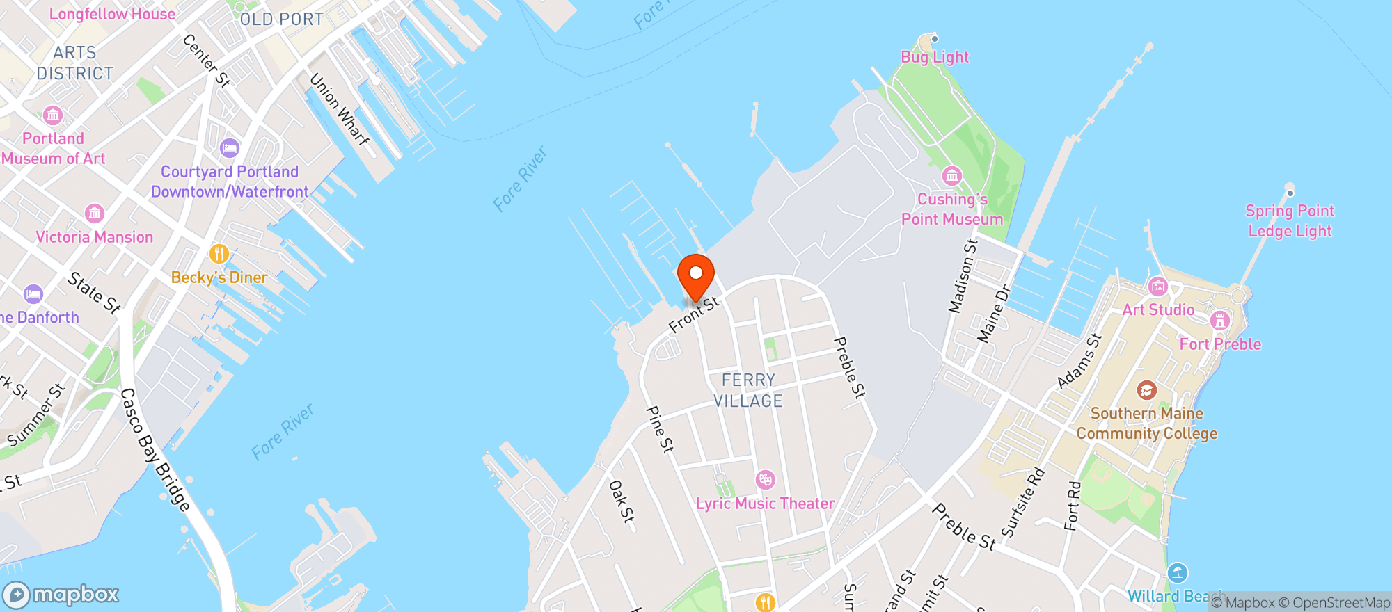 Map showing Salt Water Grille