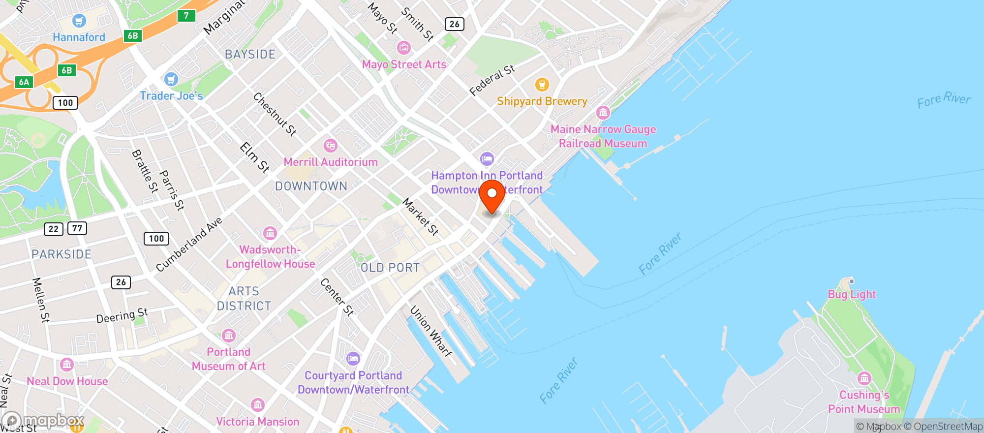 Map showing Old Port Spirit & Cigars