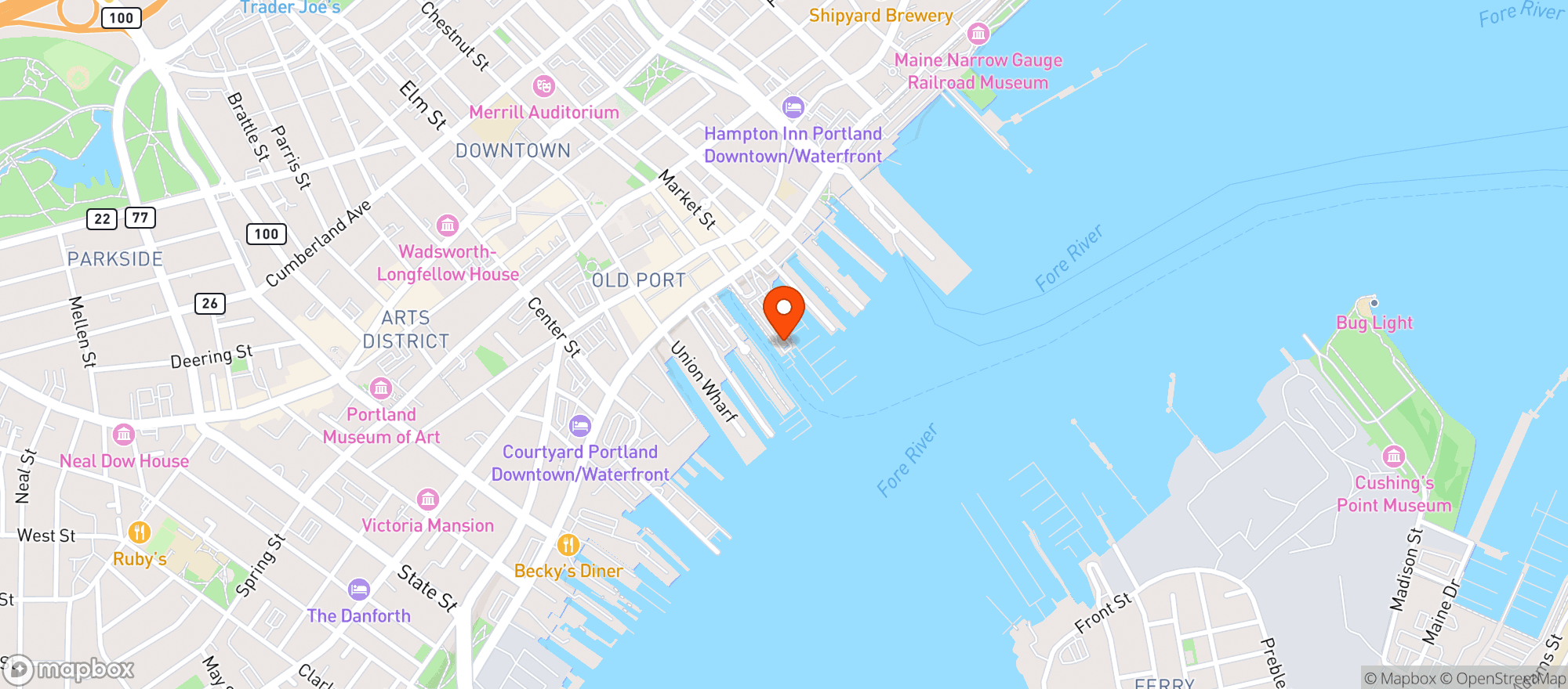 Map showing Dimillo S On The Water