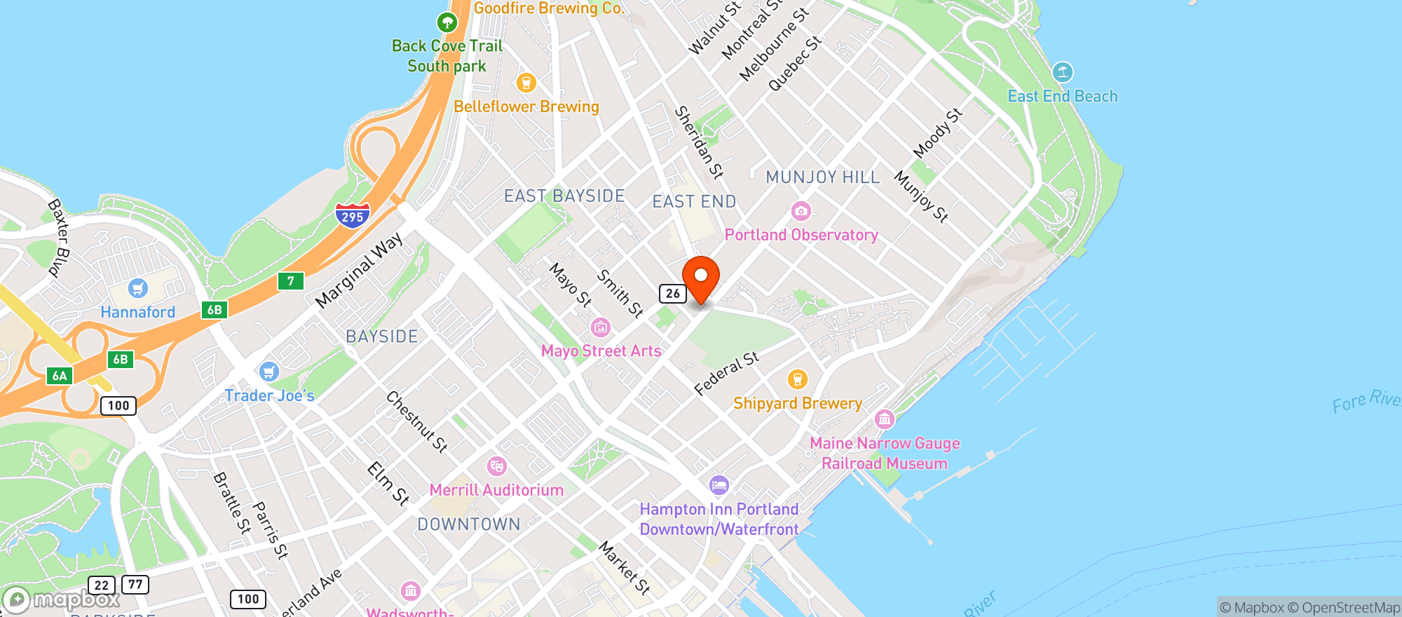 Map showing Jeromes