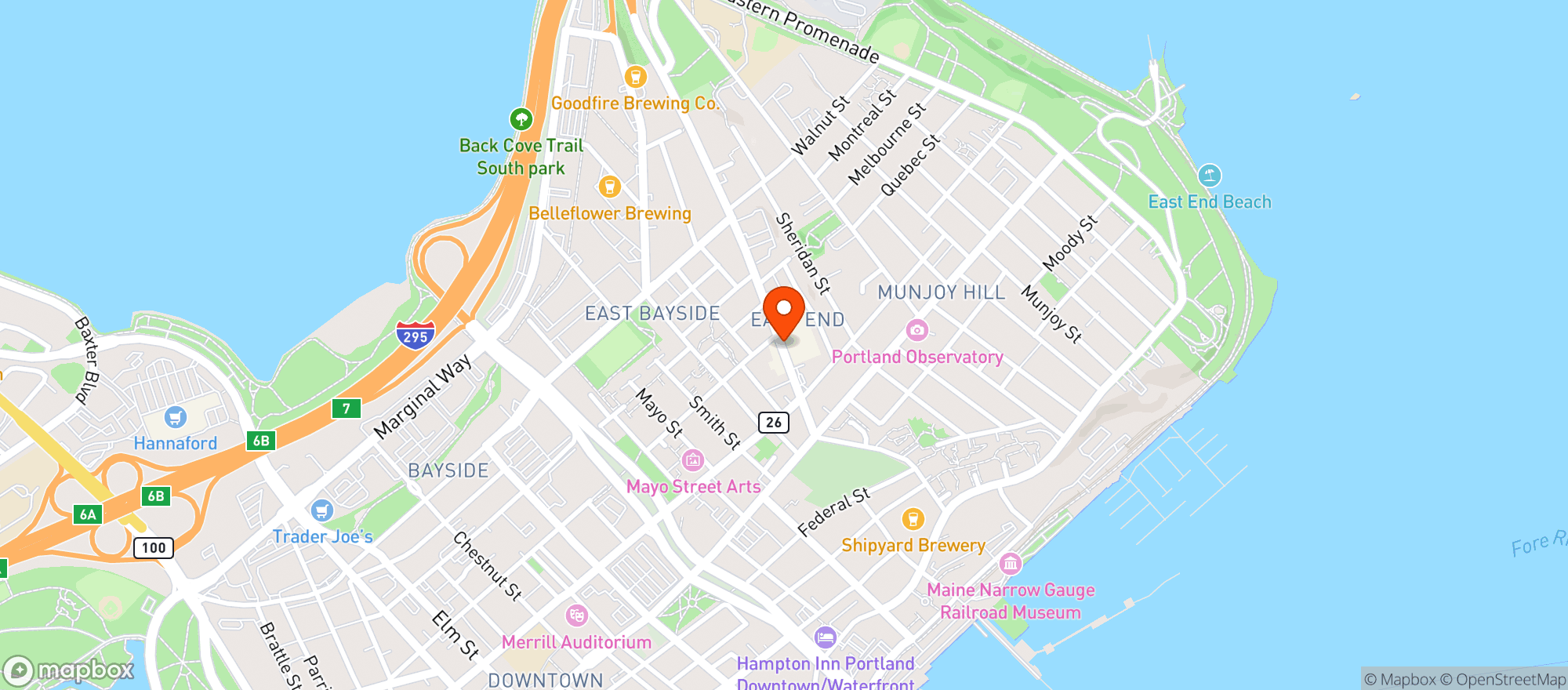 Map showing 7 Eleven
