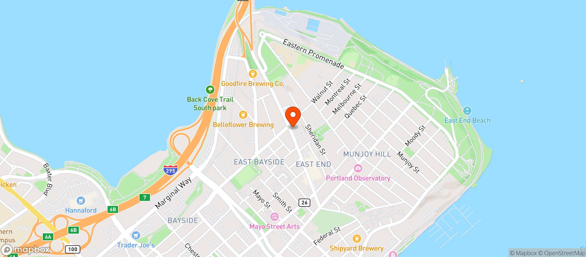 Map showing The Shop From Island Creek Oysters