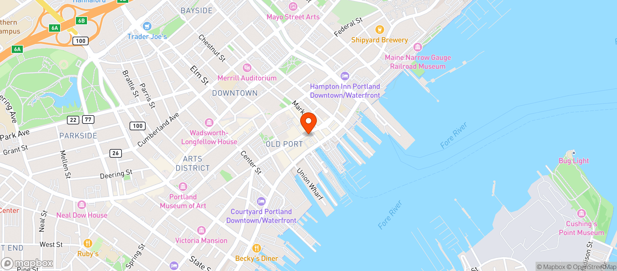 Map showing The Aggressive Cookie