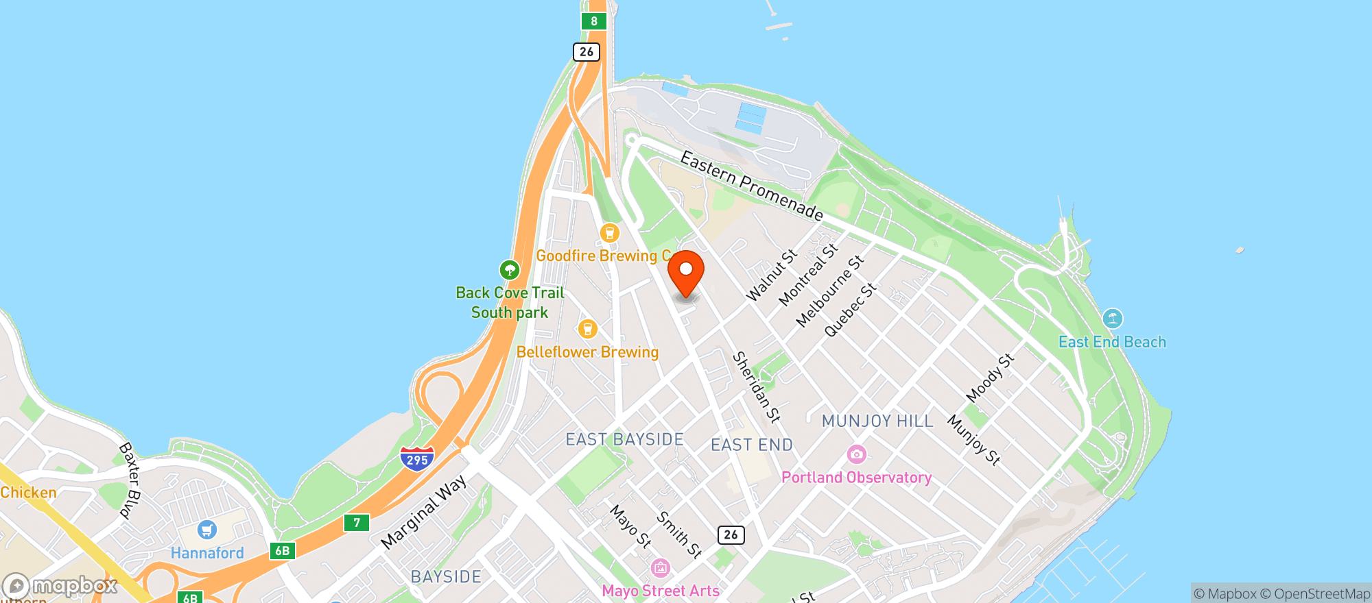 Map showing Newscapes Brewing