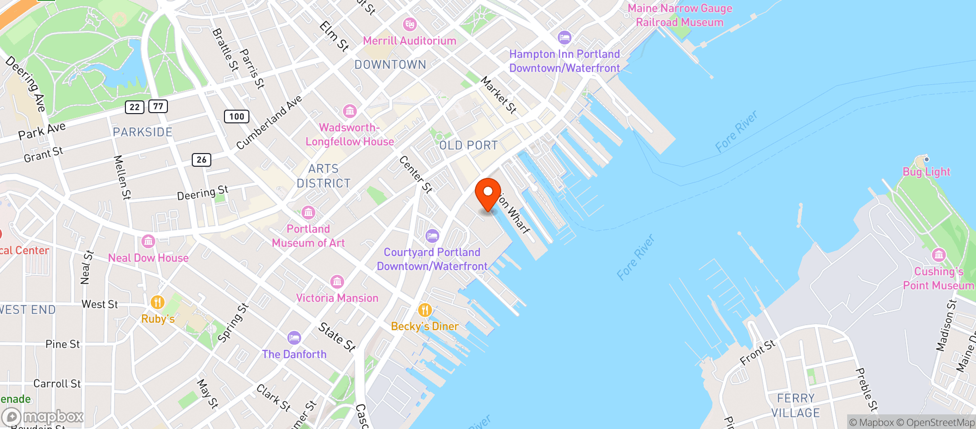 Map showing Kings Head
