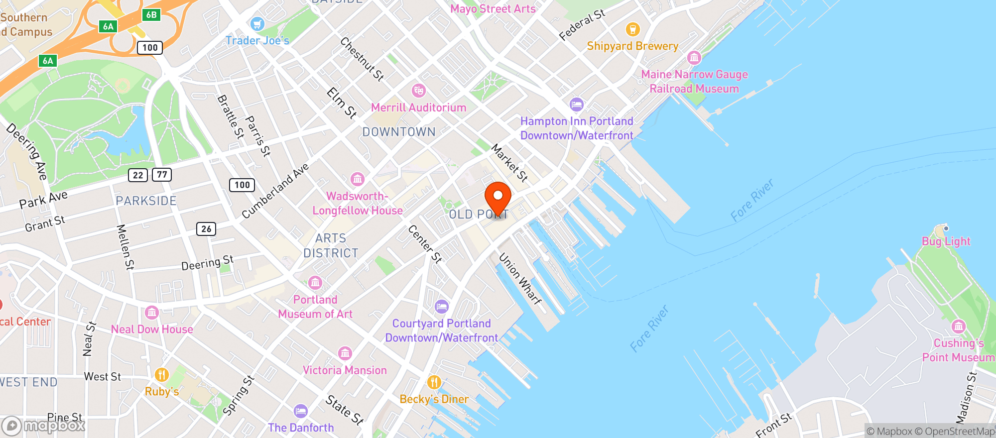Map showing Bar Of Chocolate Cafe The