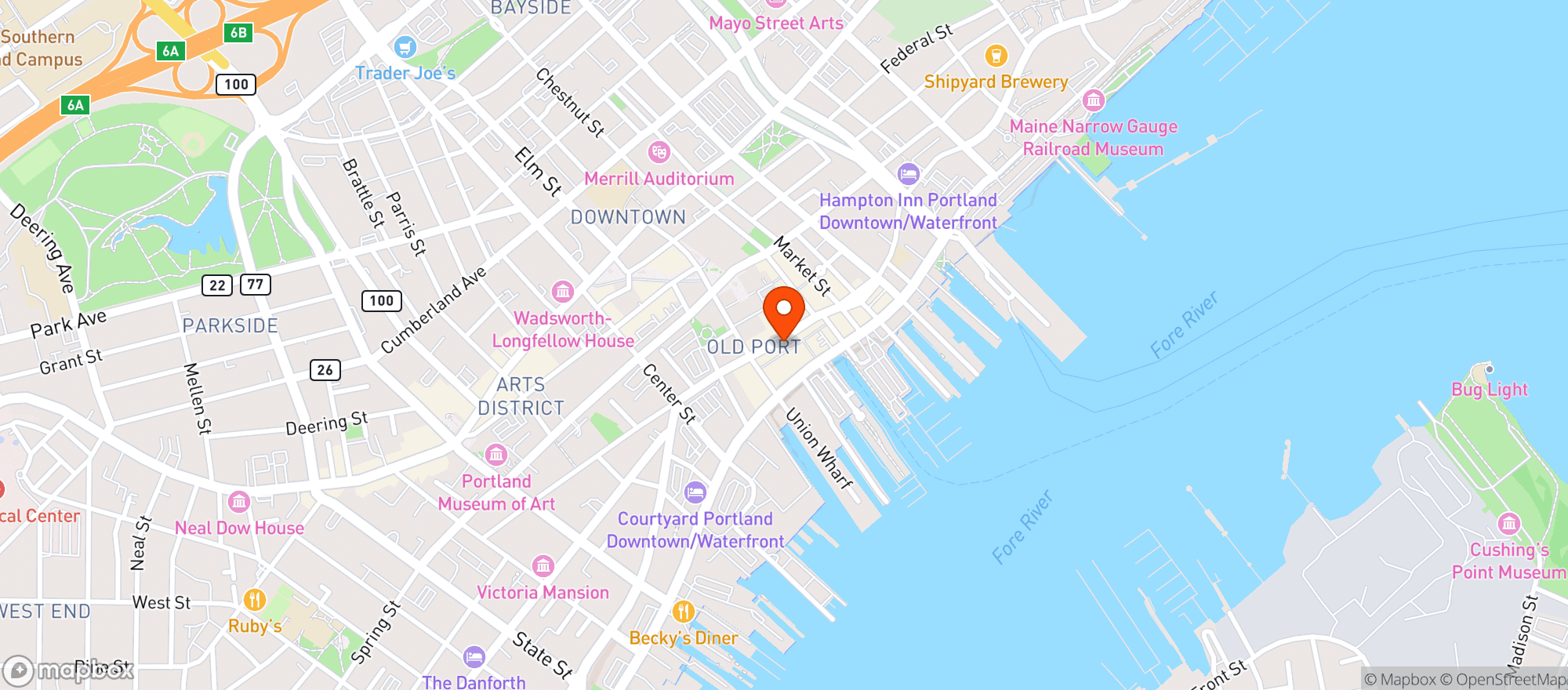 Map showing Crunchy Poke
